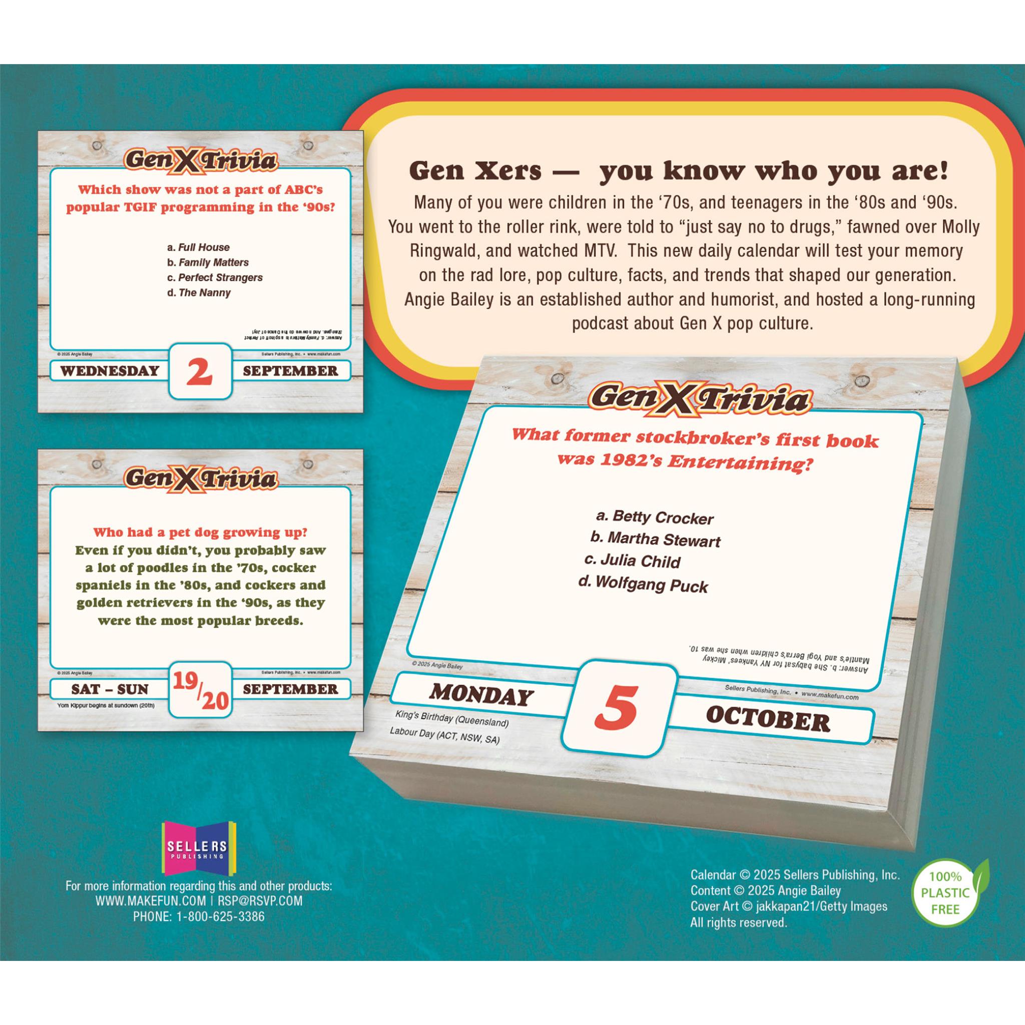 Daily Gen X Trivia 2026 Box Calendar - Online Only