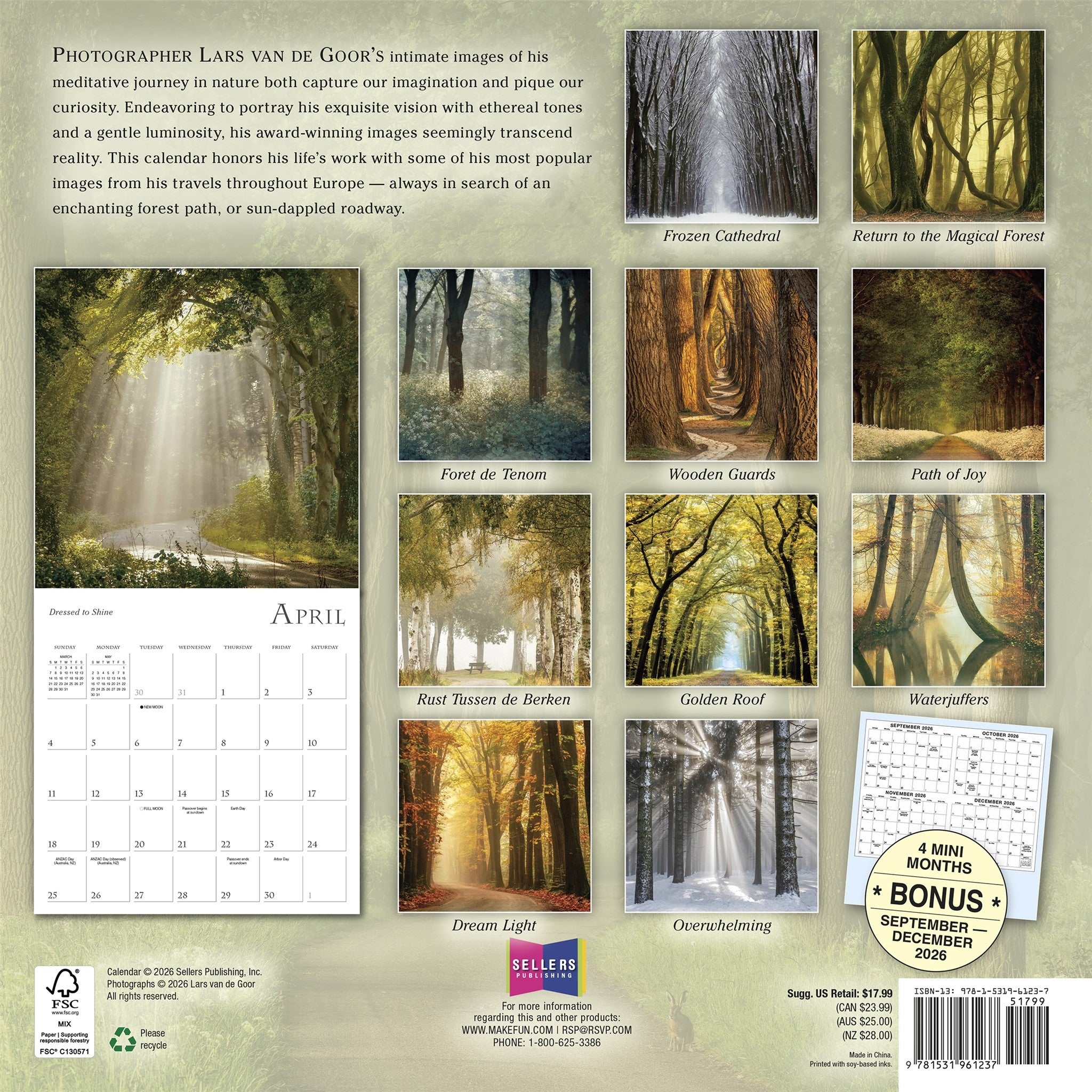 Enchanted Pathways 2027 Wall Calendar