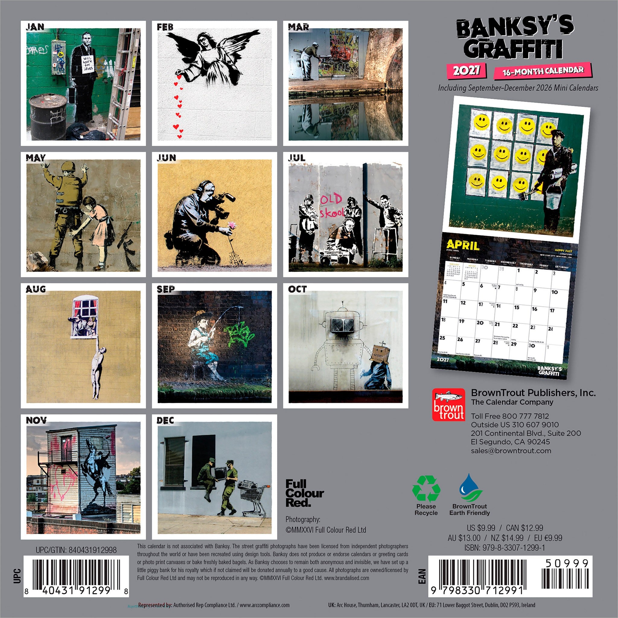 Banksy's Graffiti 2027 Mini Calendar - Online Only