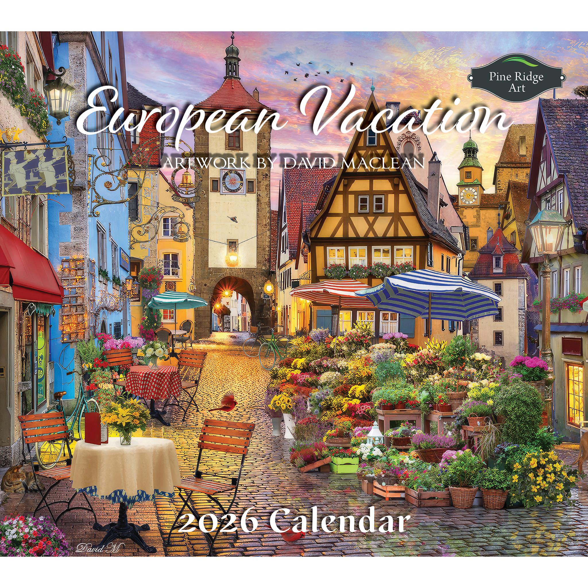 European Vacation 2026 Wall Calendar - Online Only