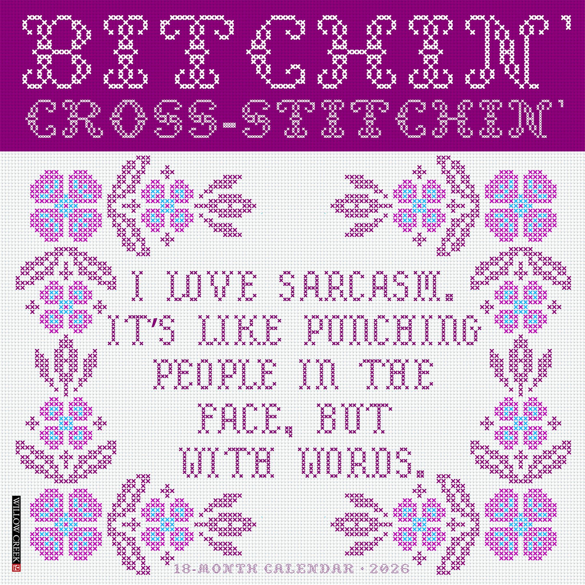 Bitchin Cross Stitchin 2026 Wall Calendar