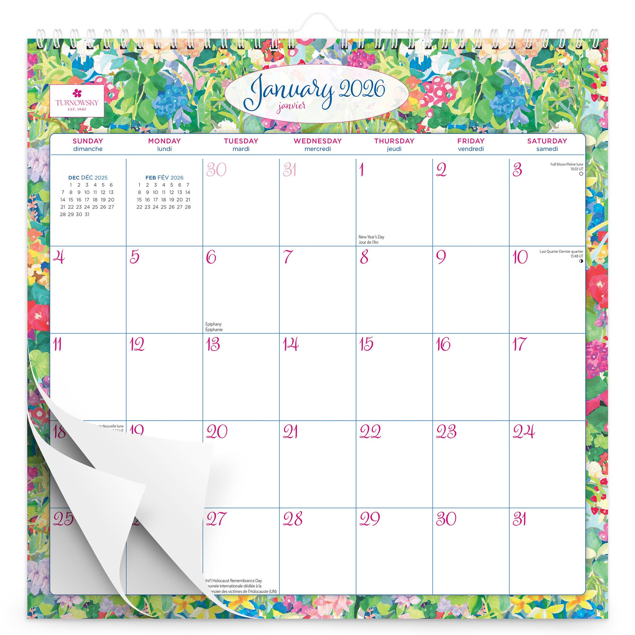 Turnowsky House Bilingual 2026 Wall Calendar