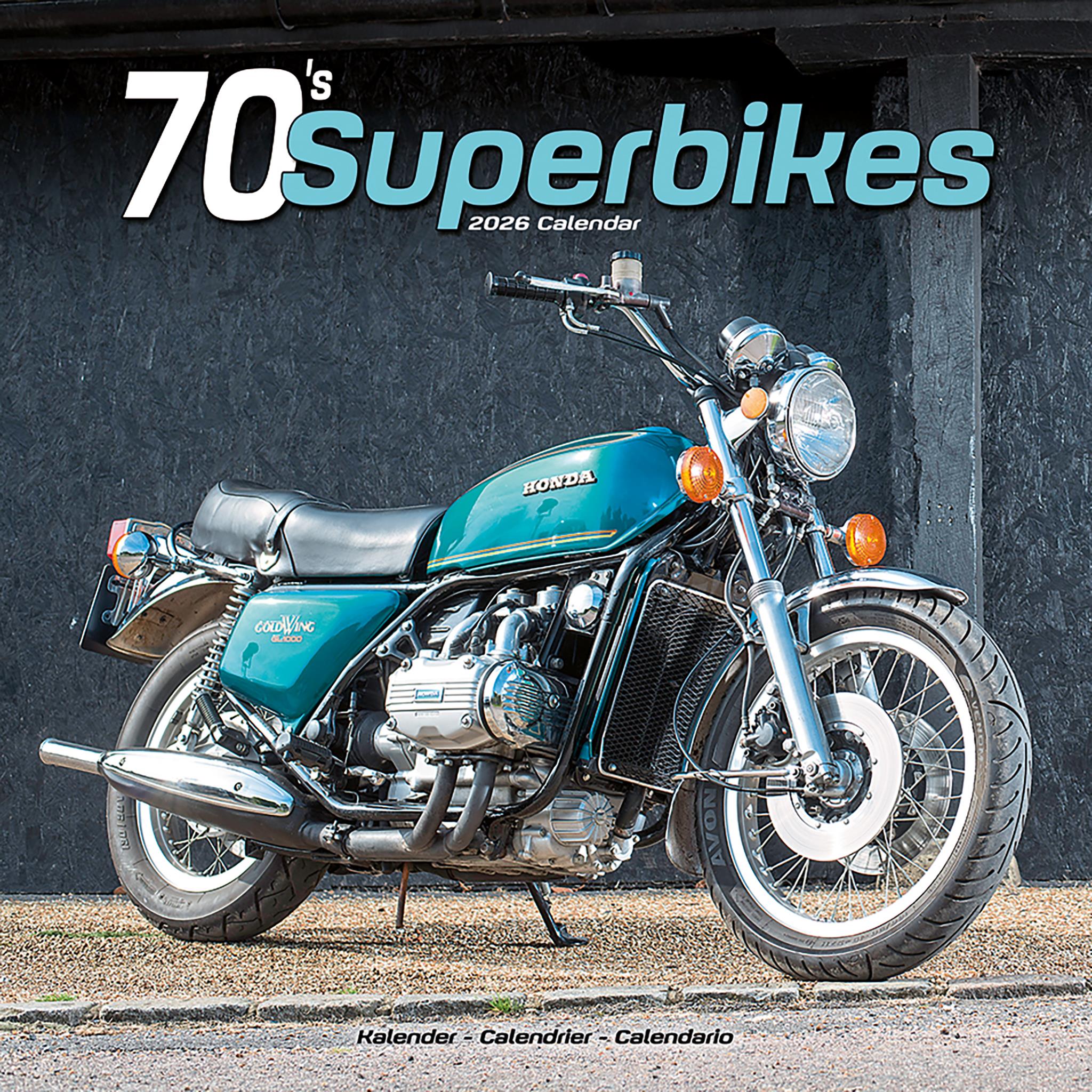 70s Superbikes 2026 Wall Calendar