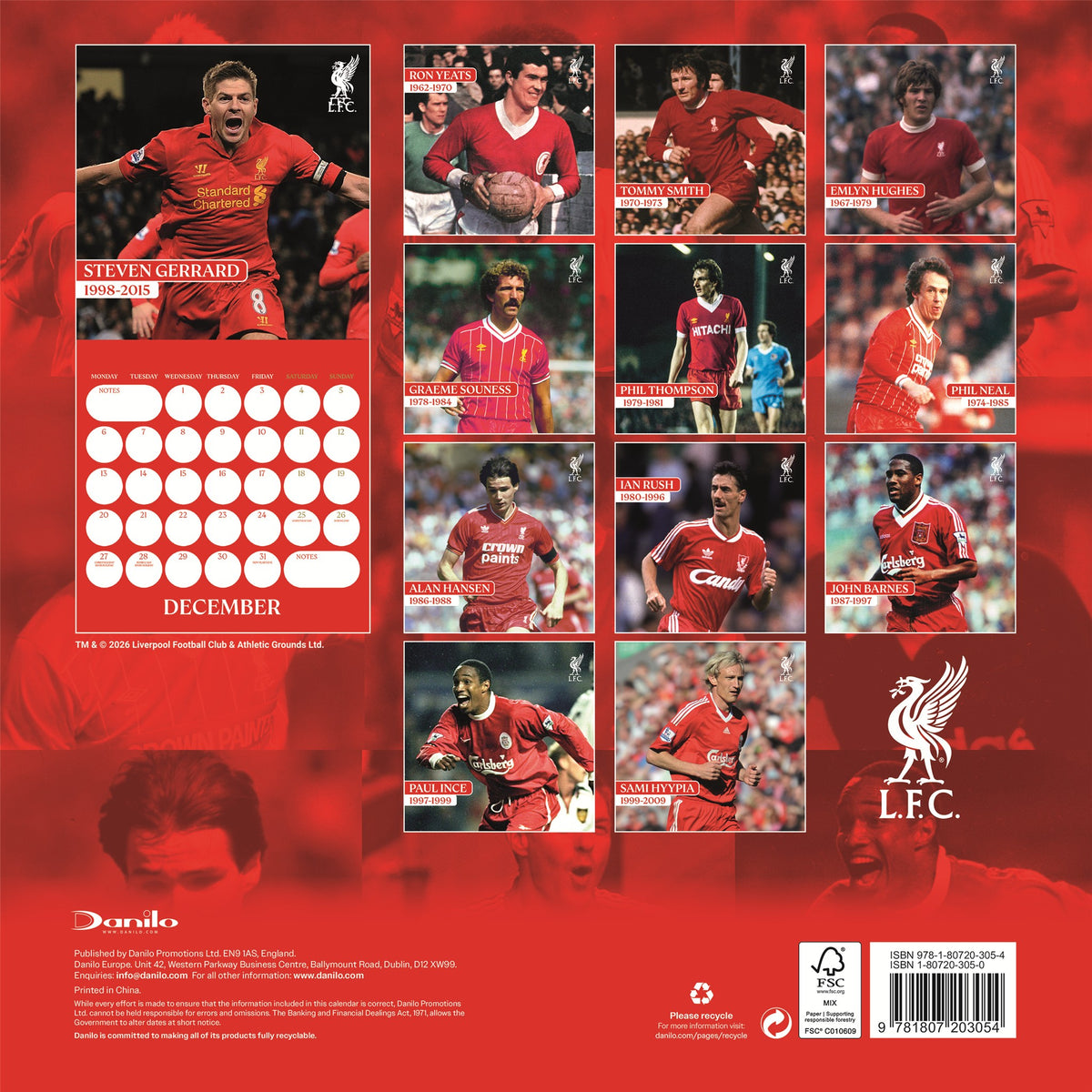 Liverpool 2027 Wall Calendar
