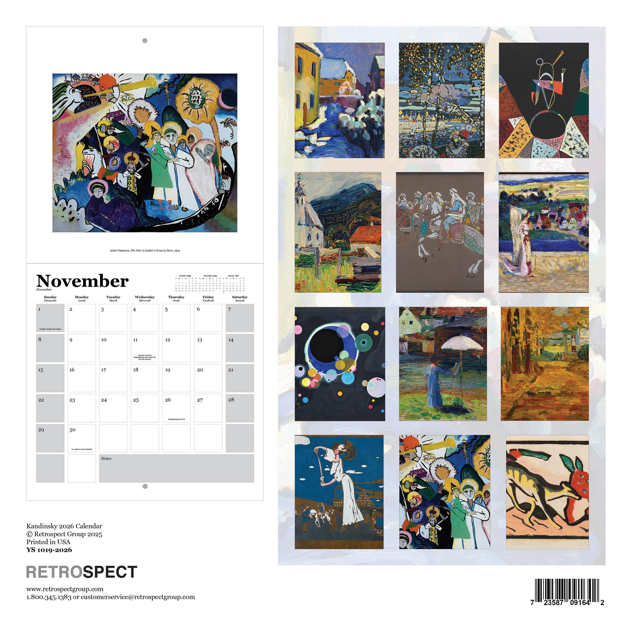 Kandinsky 2026 Wall Calendar - Online Only