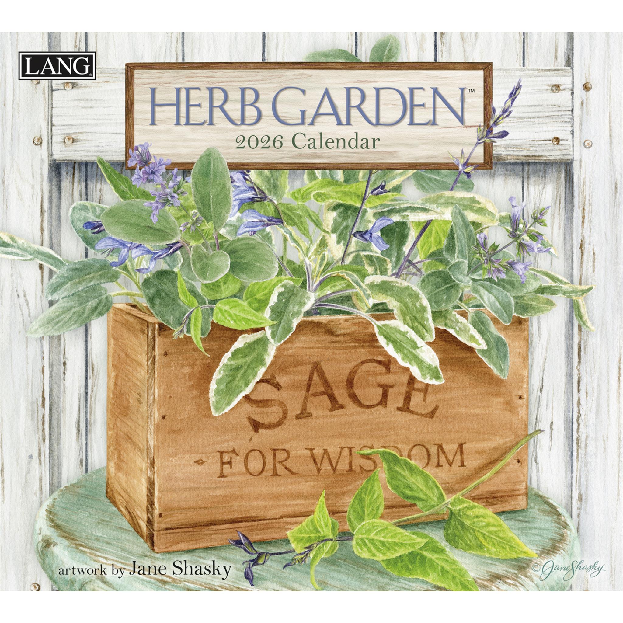 Herb Garden 2026 Deluxe Wall Calendar - Online Only