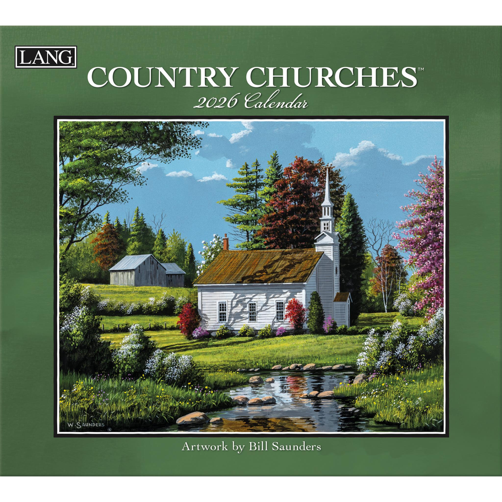 Country Churches 2026 Deluxe Wall Calendar - Online Only