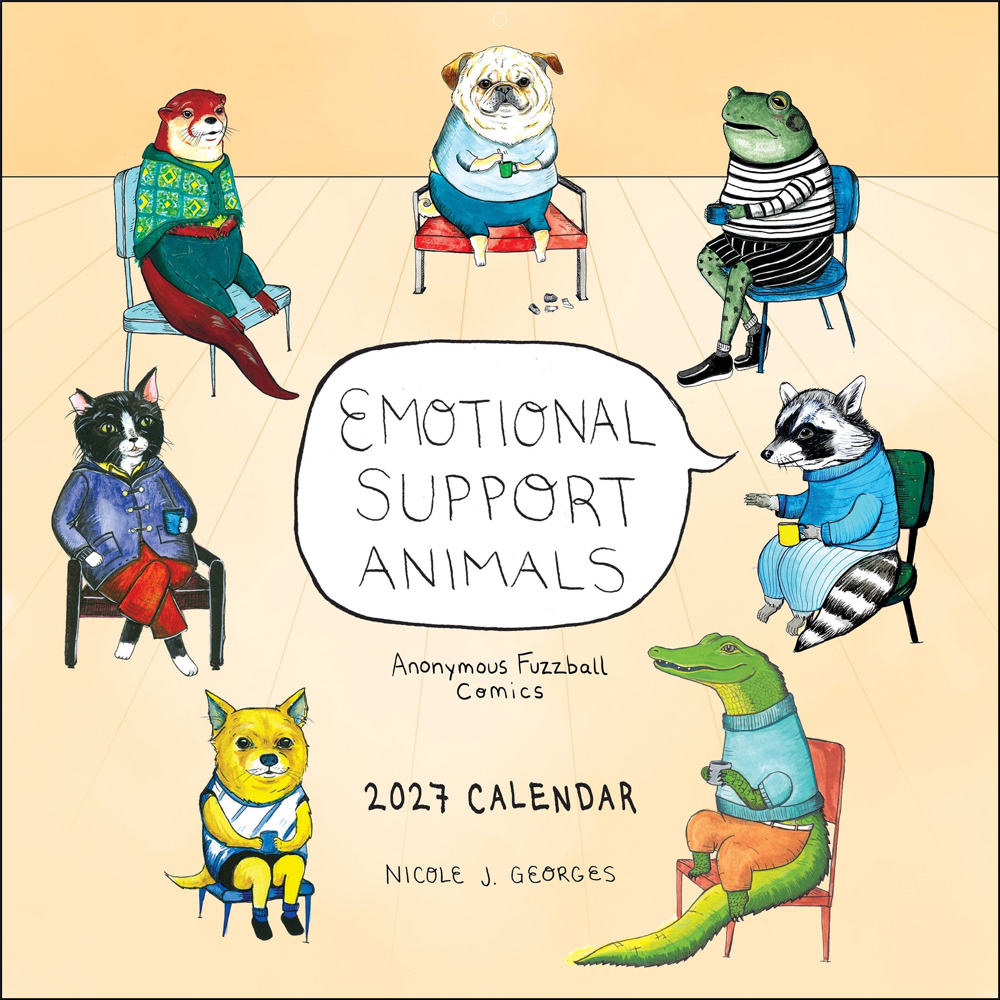 Emotional Support Animals 2027 Wall Calendar