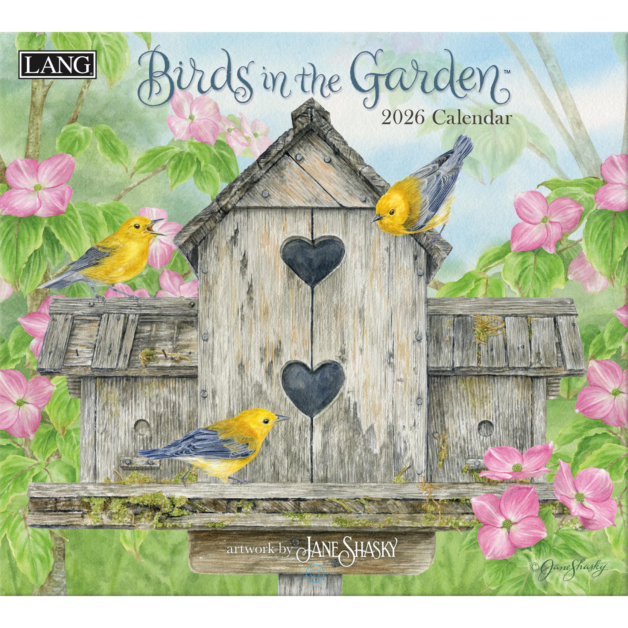 Birds In The Garden 2026 Deluxe Wall Calendar - Online Only