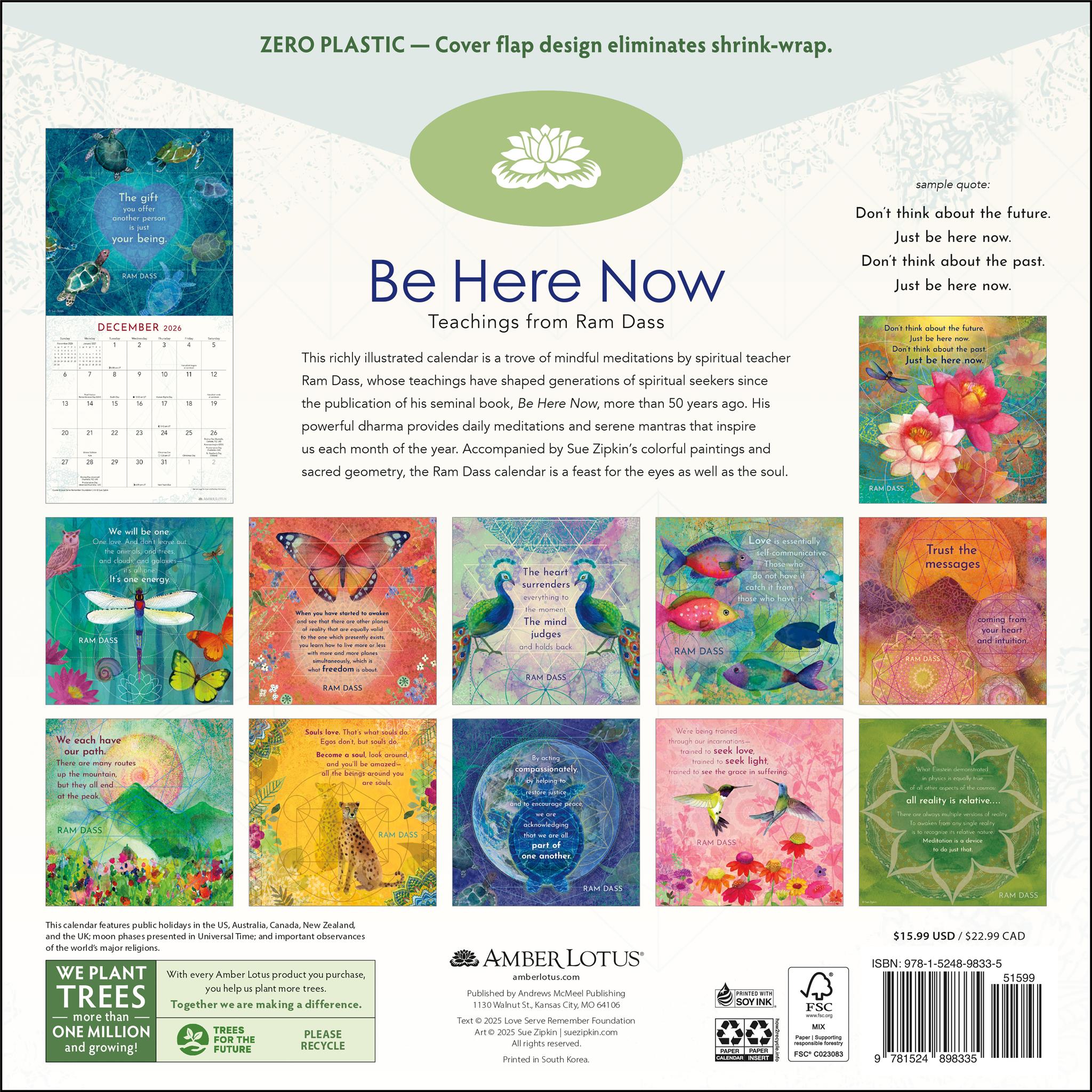 Be Here Now 2026 Wall Calendar - Online Only