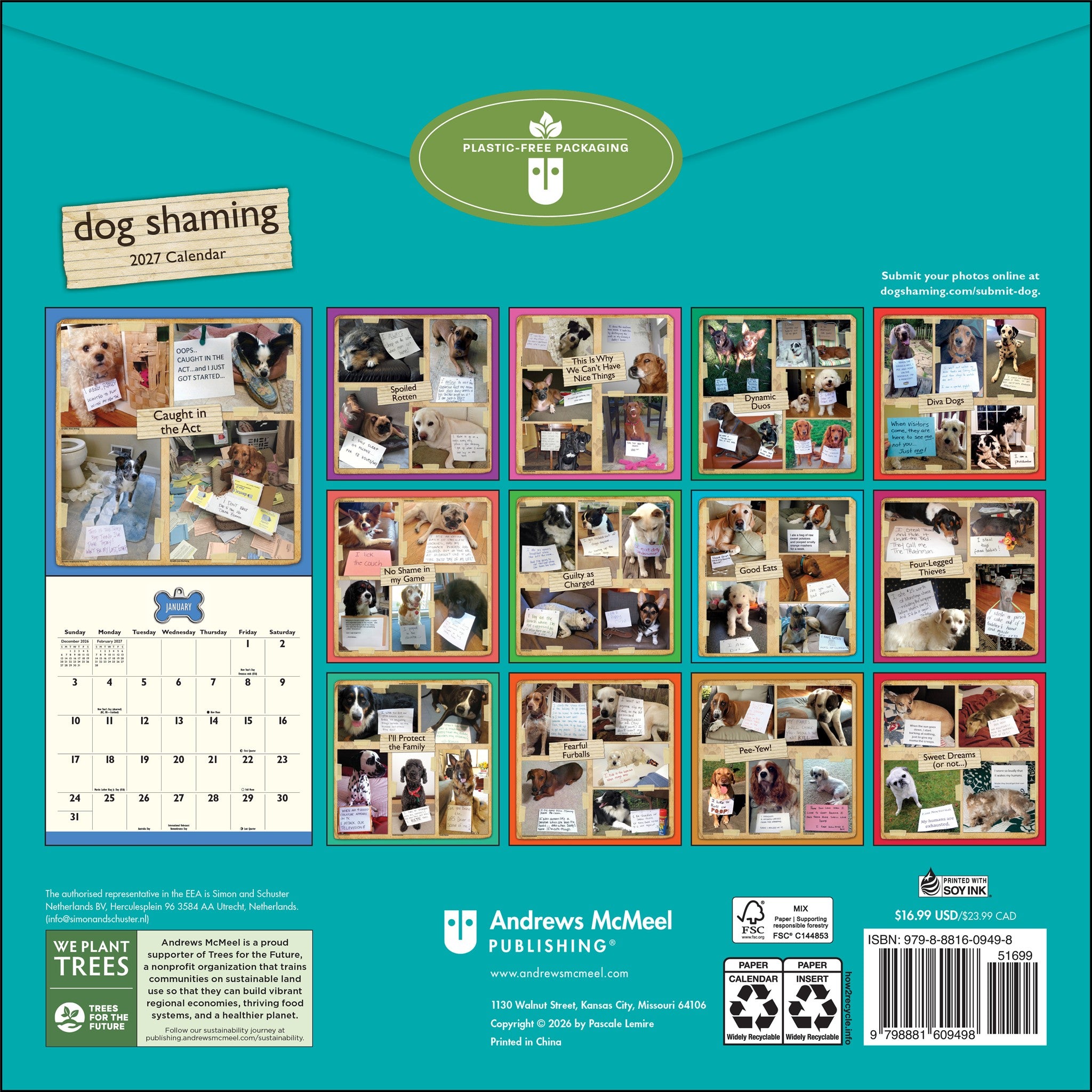Dog Shaming 2027 Wall Calendar
