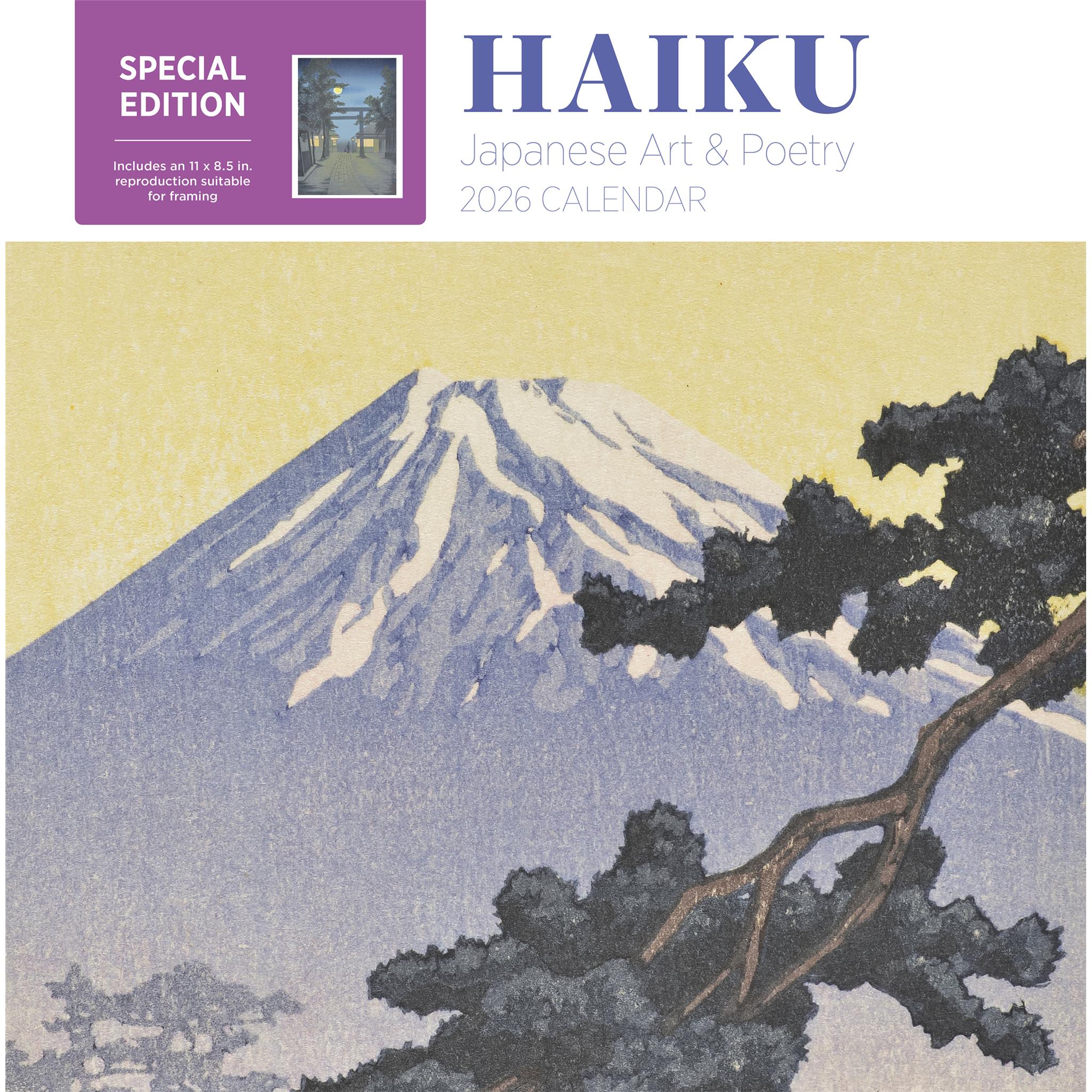 Japanese Art And Poetry 2026 Special Edition Wall Calendar with Print