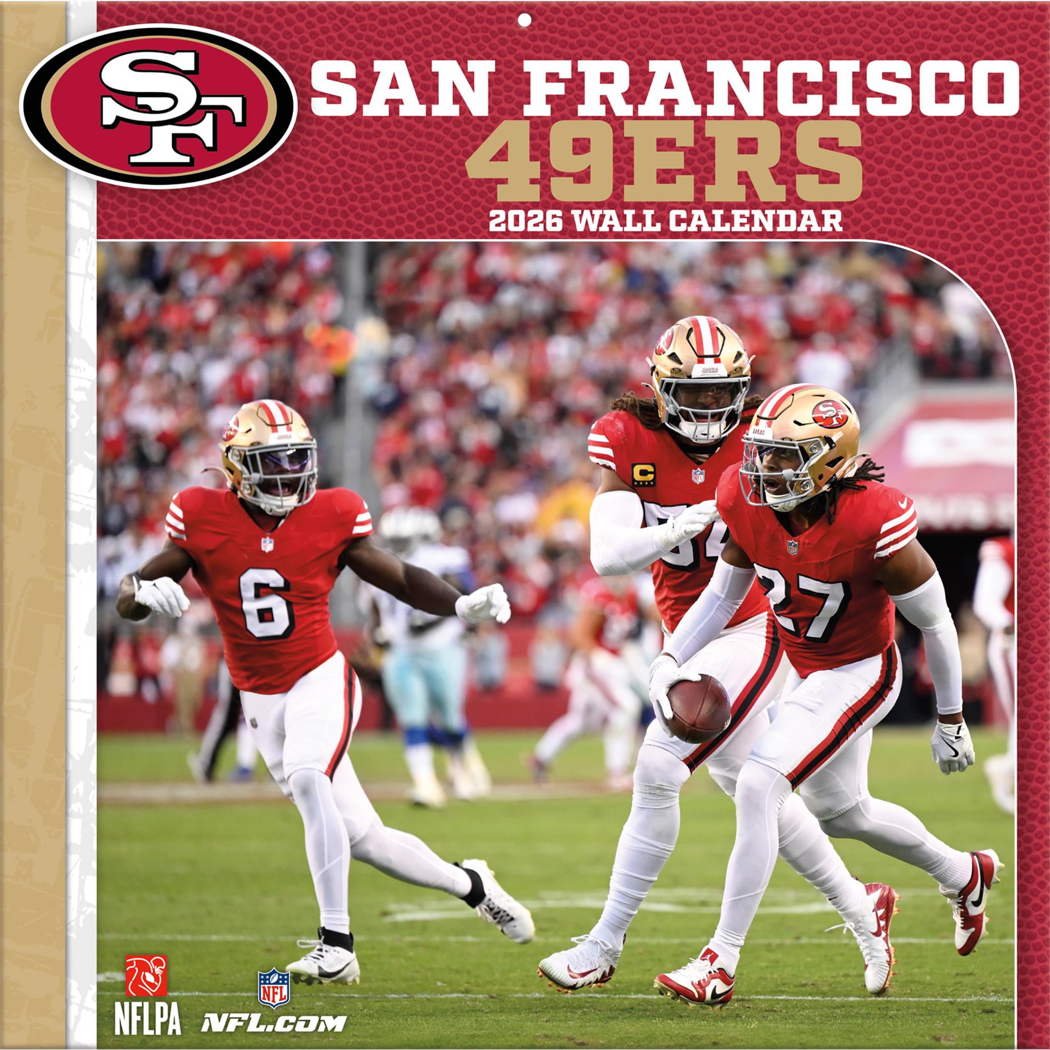 NFL San Francisco 49Ers 2026 Wall Calendar