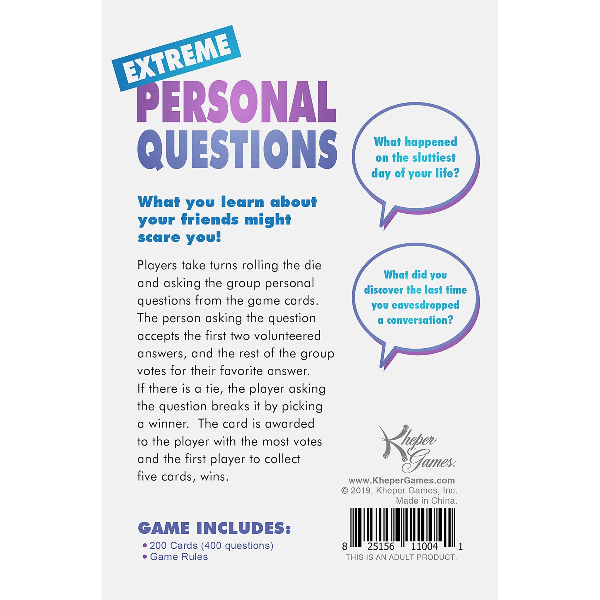Extreme Personal Questions - Calendar Club Canada
