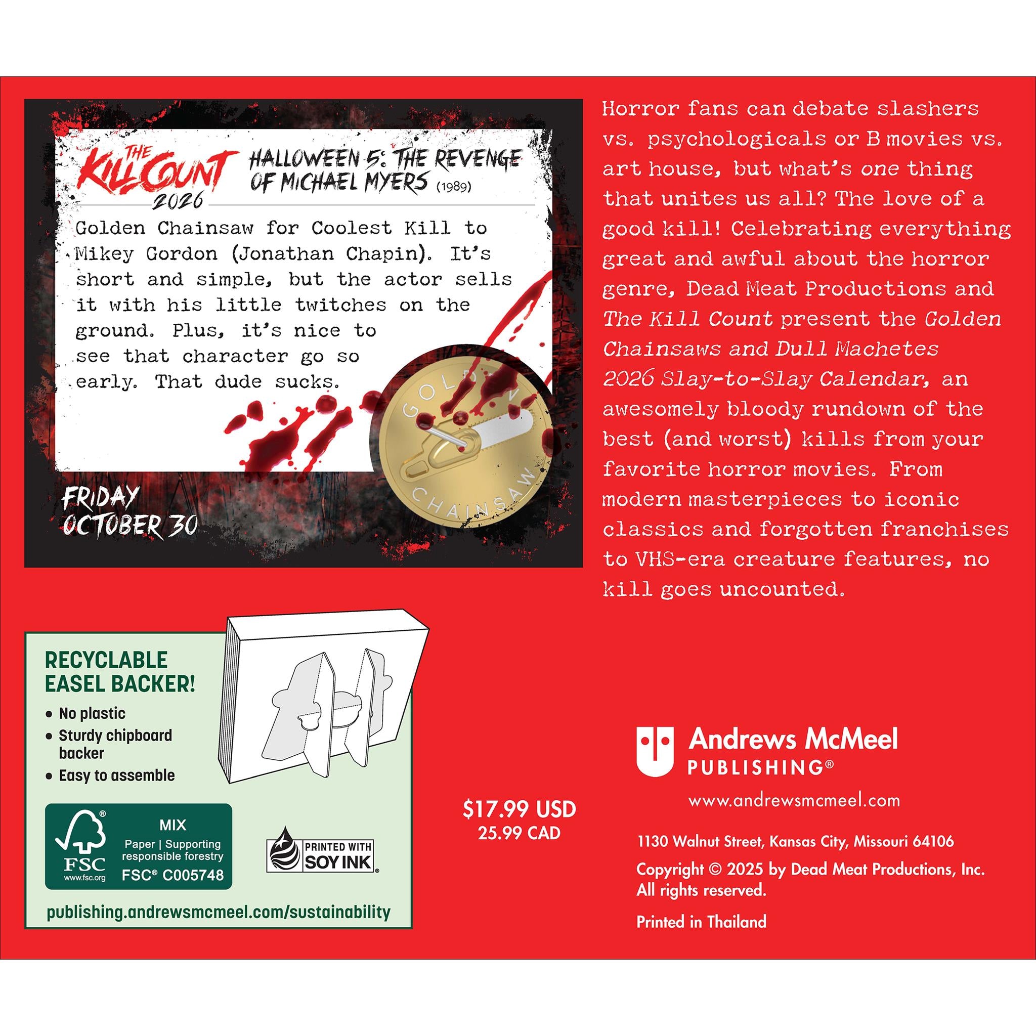 Golden Chainsaws And Dull Machetes 2026 Box Calendar - Online Only