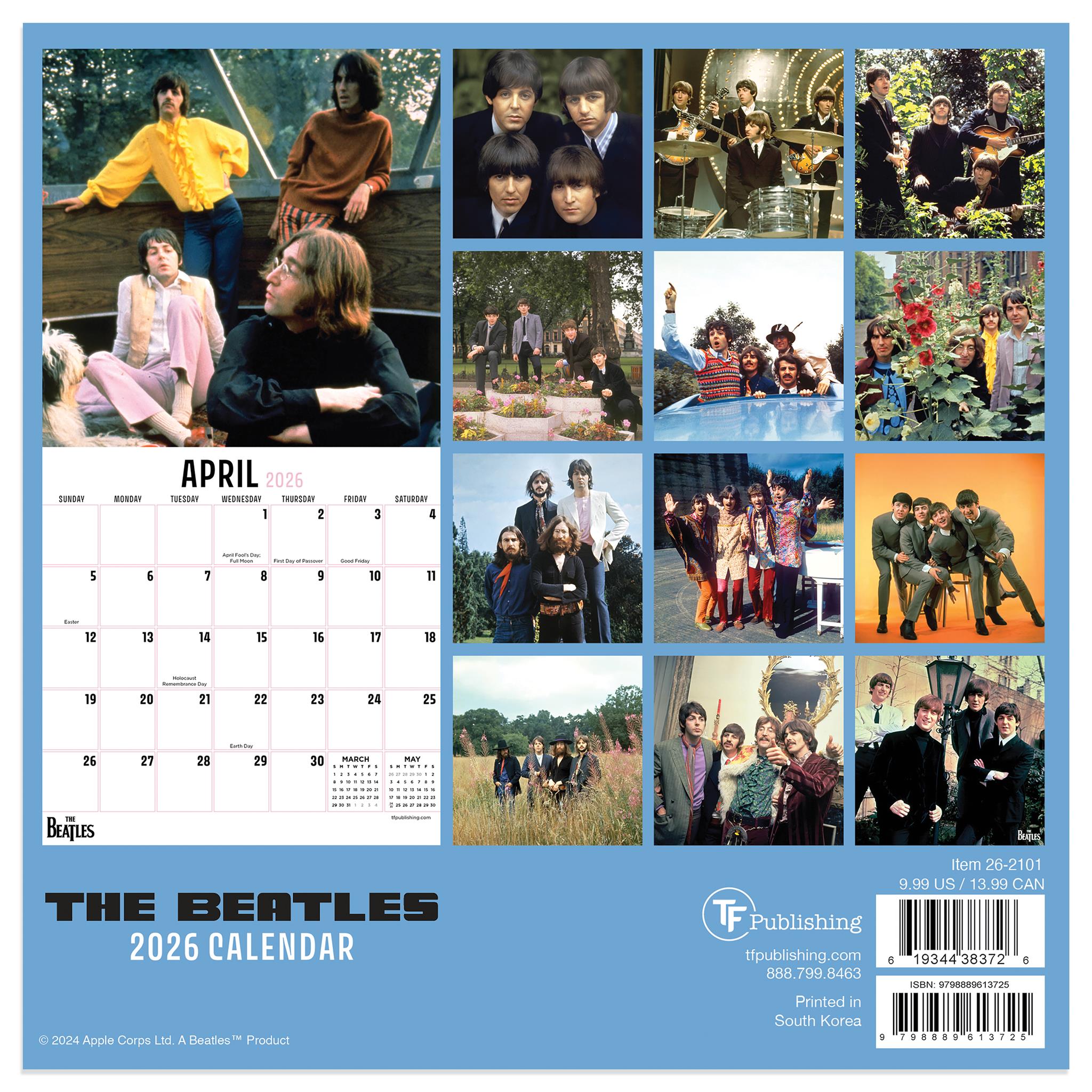 Beatles 2026 Mini Calendar