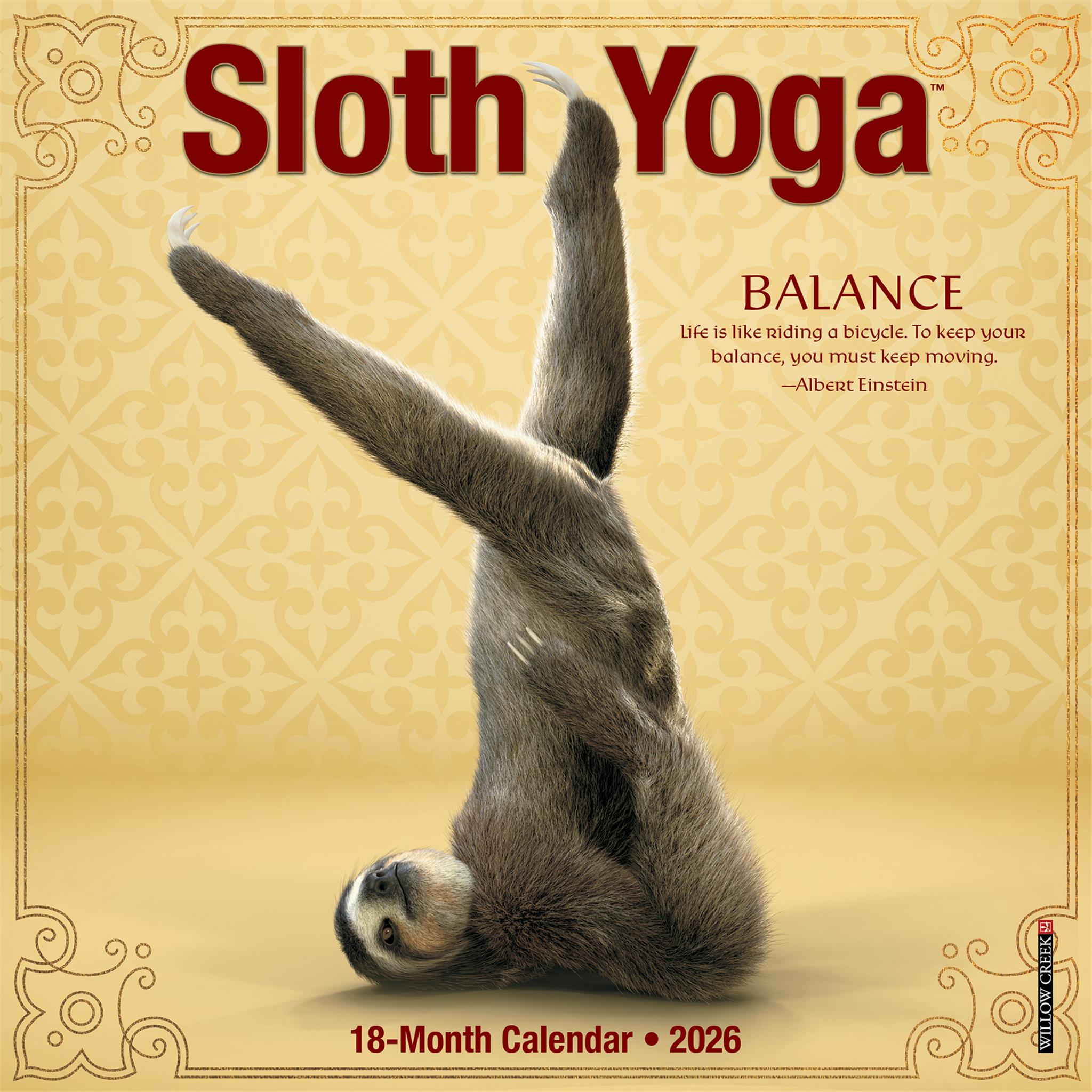 Sloth Yoga 2026 Mini Calendar