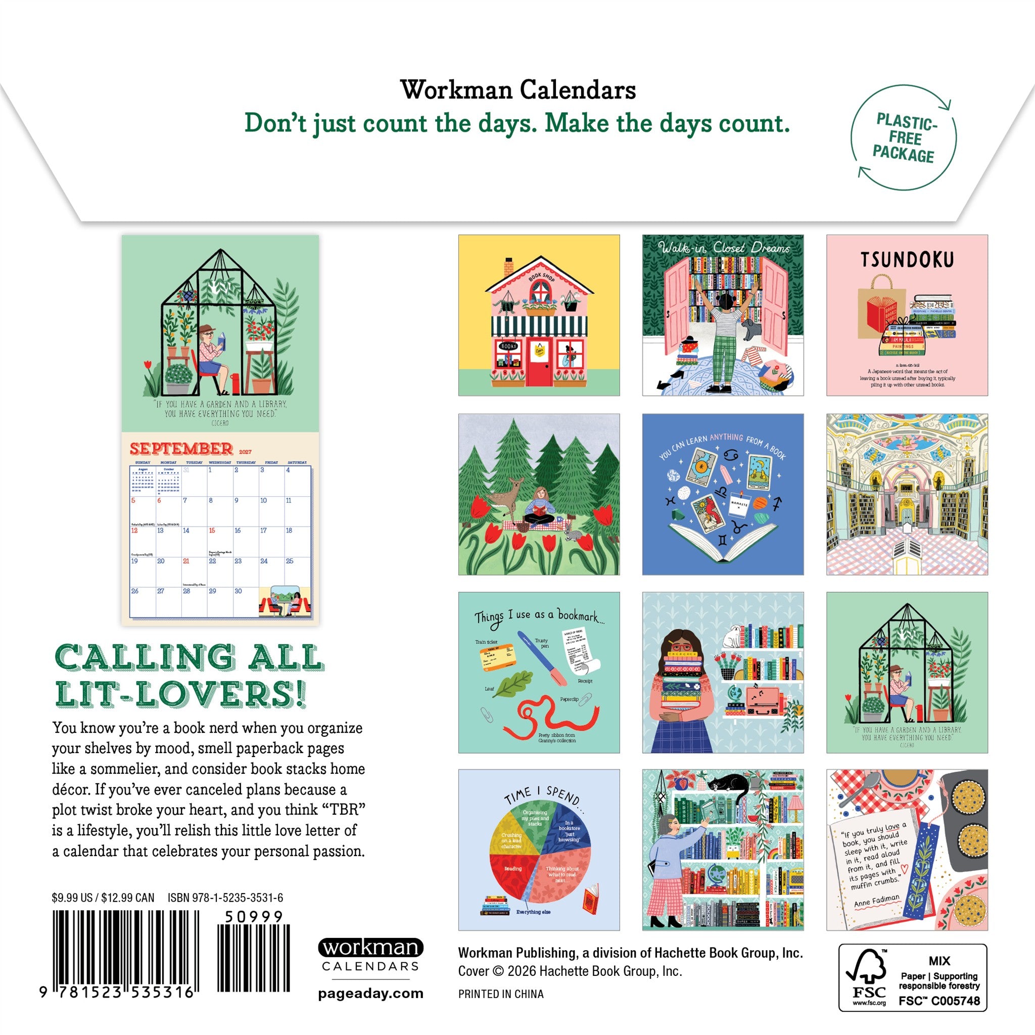Book Nerd 2027 Mini Calendar