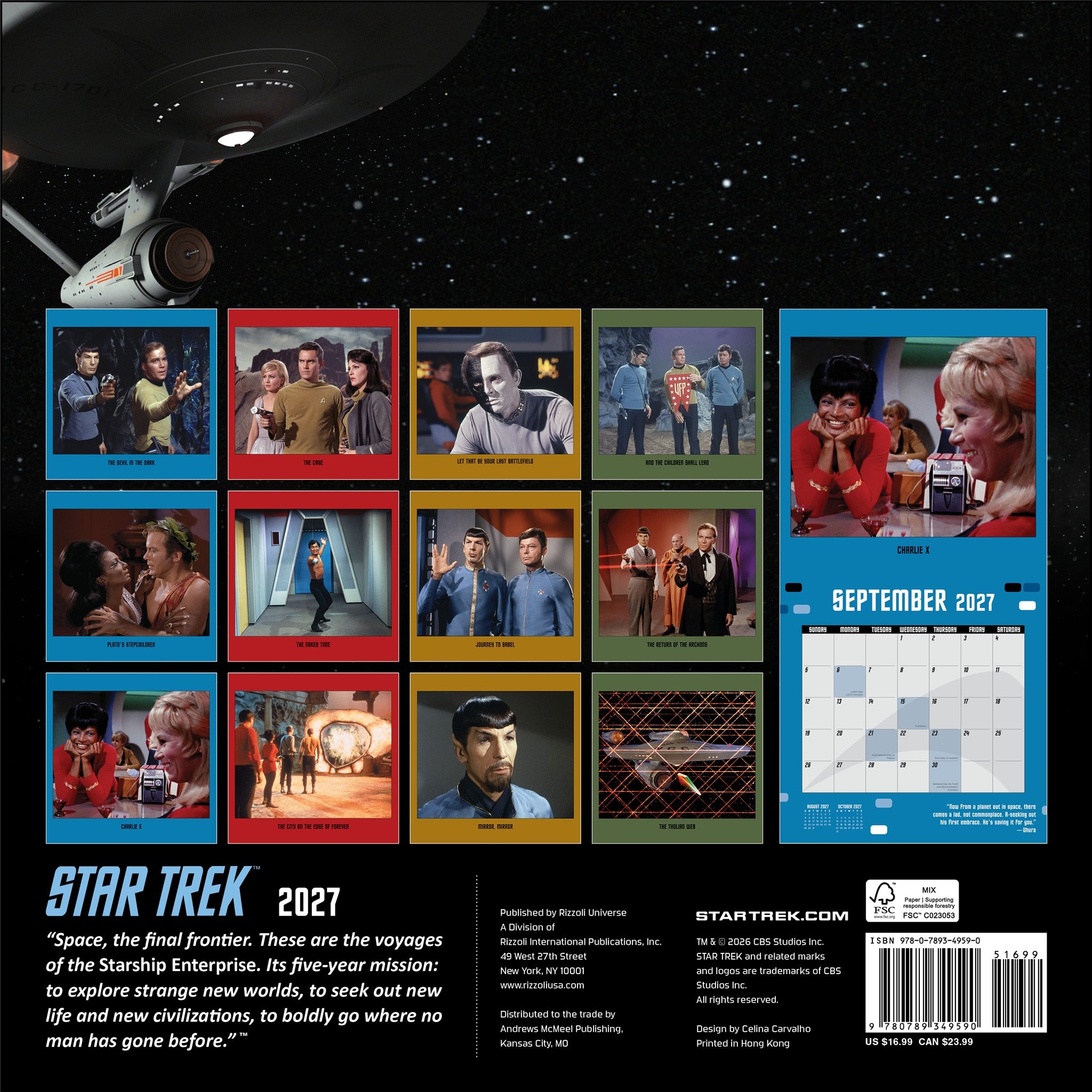 Star Trek 2027 Wall Calendar