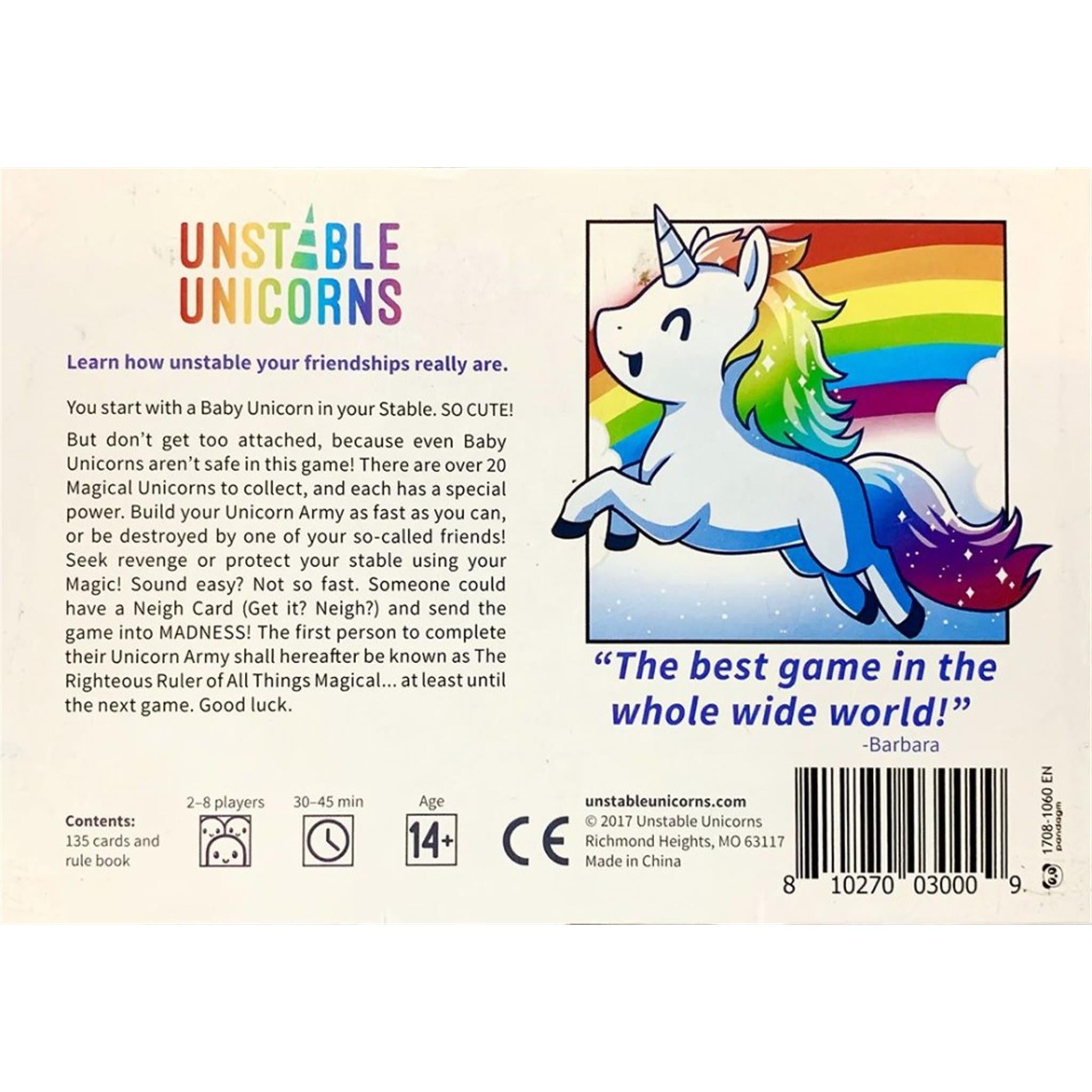 Unstable Unicorn Main Game - Calendar Club Canada