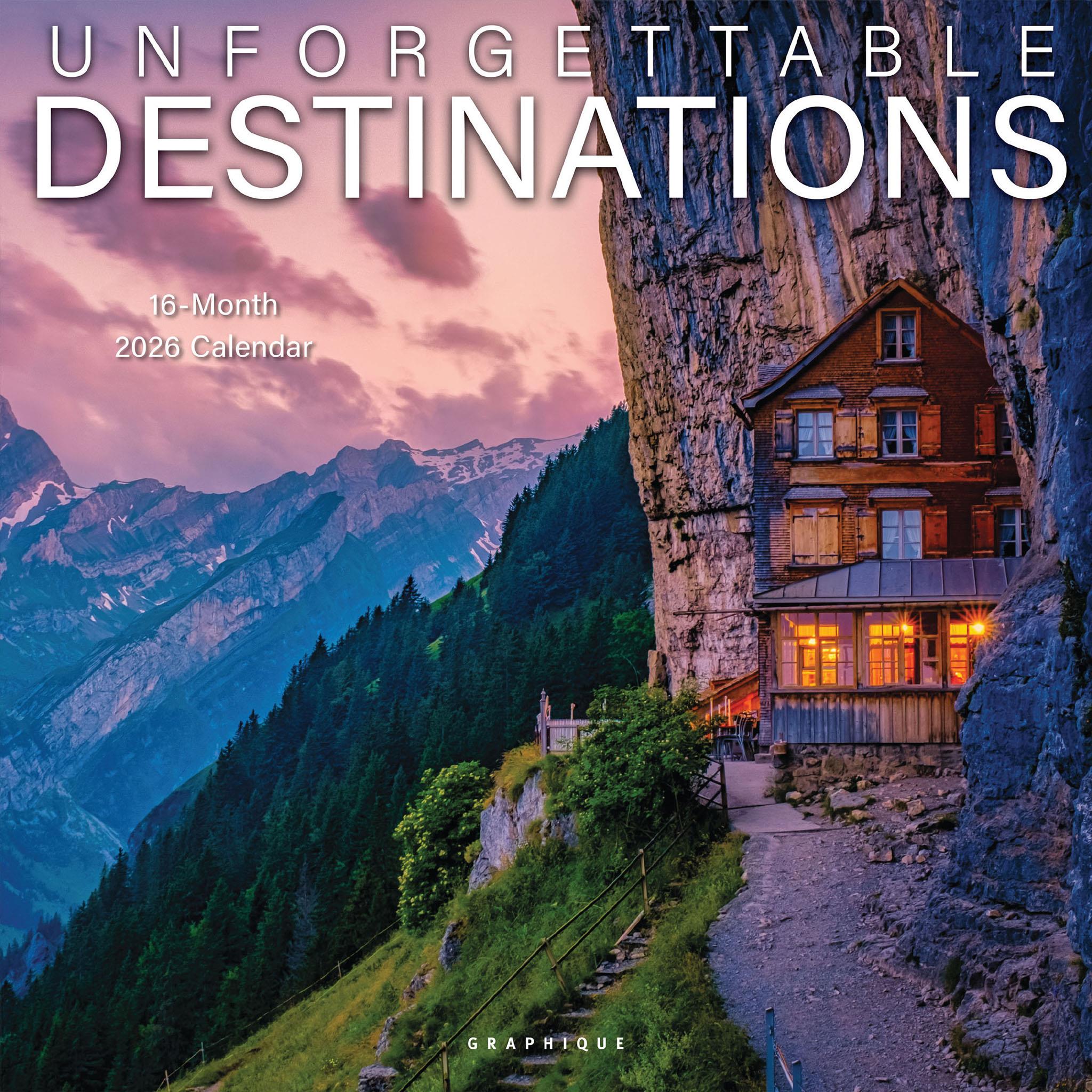 Unforgettable Destinations 2026 Wall Calendar - Online Only