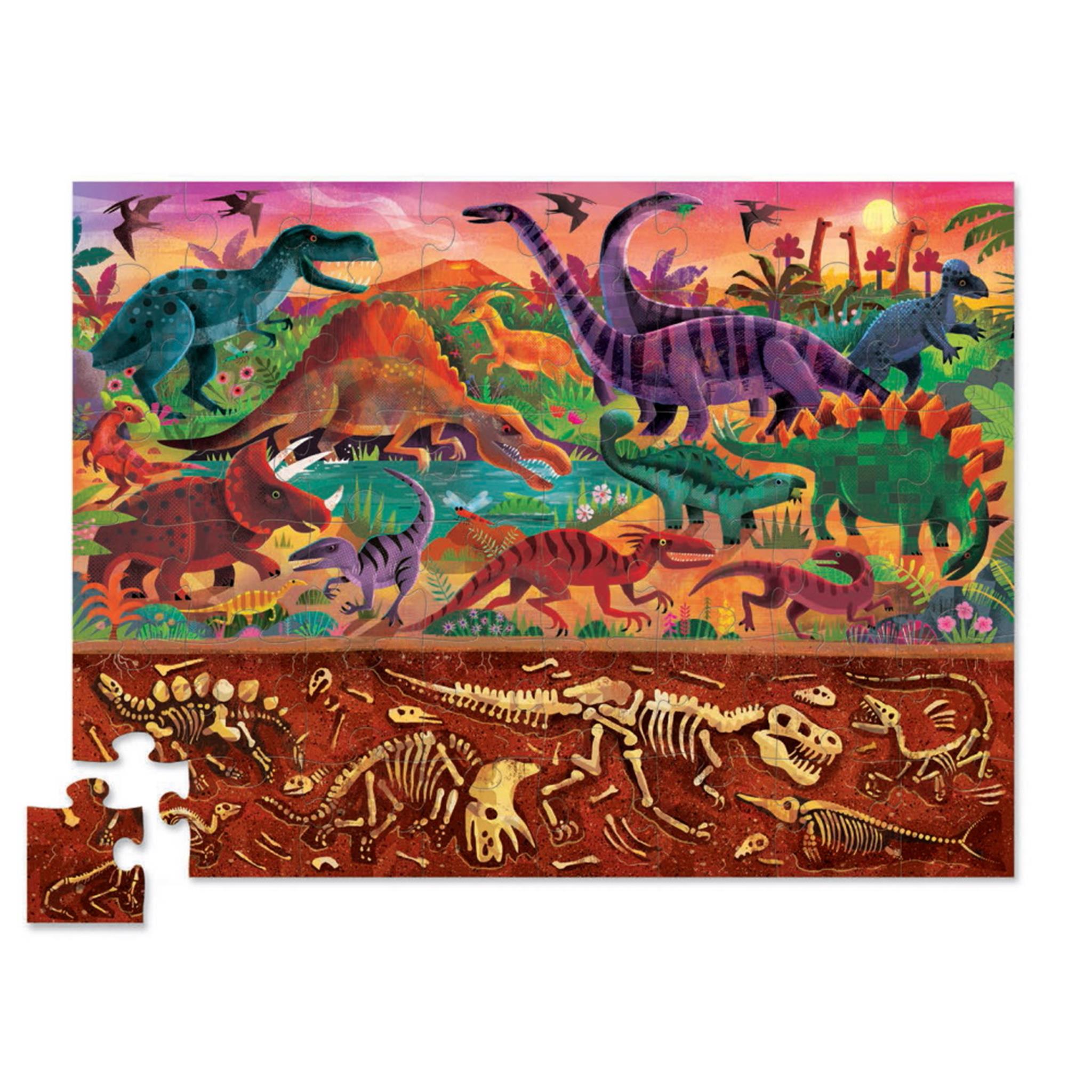 Dinosaur World 48 Piece Puzzle - Calendar Club Canada