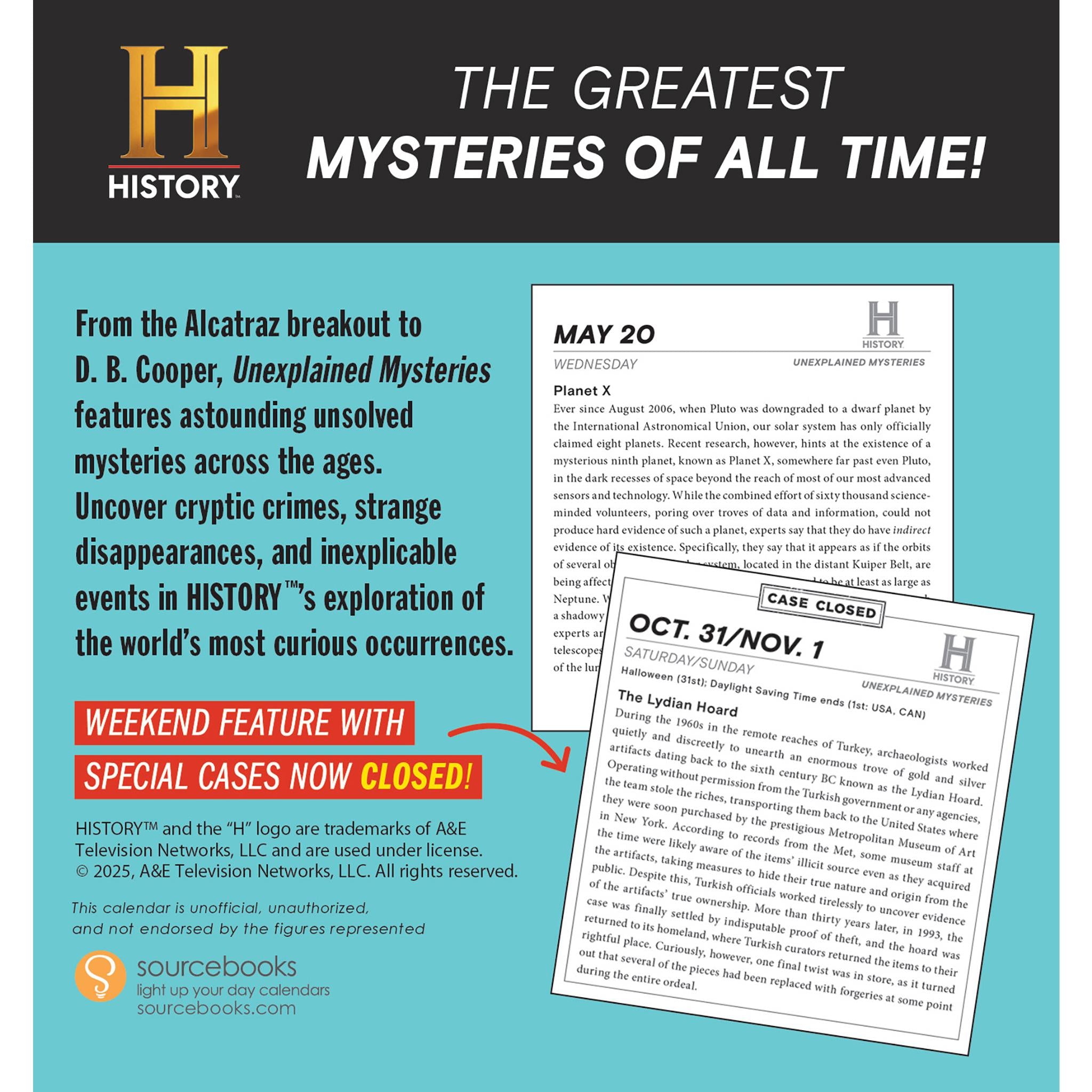 Unexplained Mysteries 2026 Box Calendar