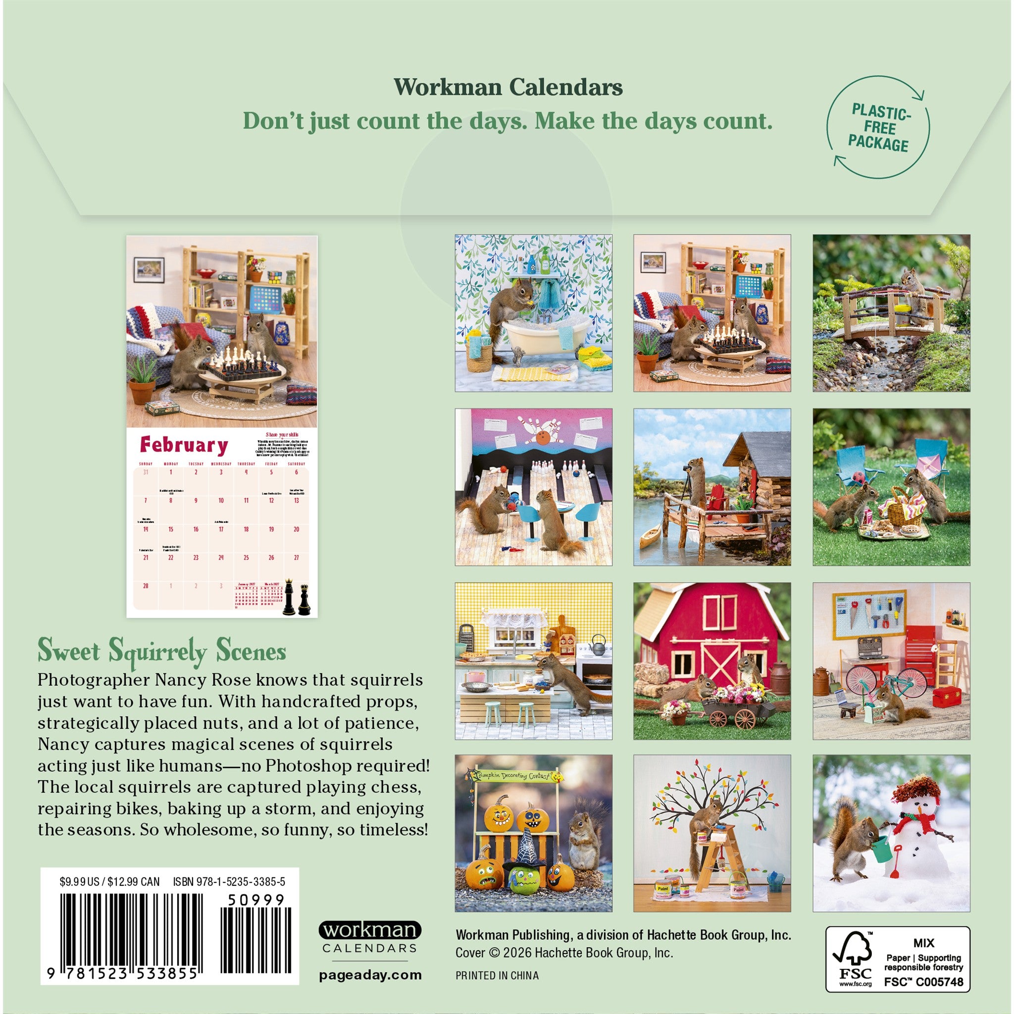 Secret Life of Squirrels 2027 Mini Calendar