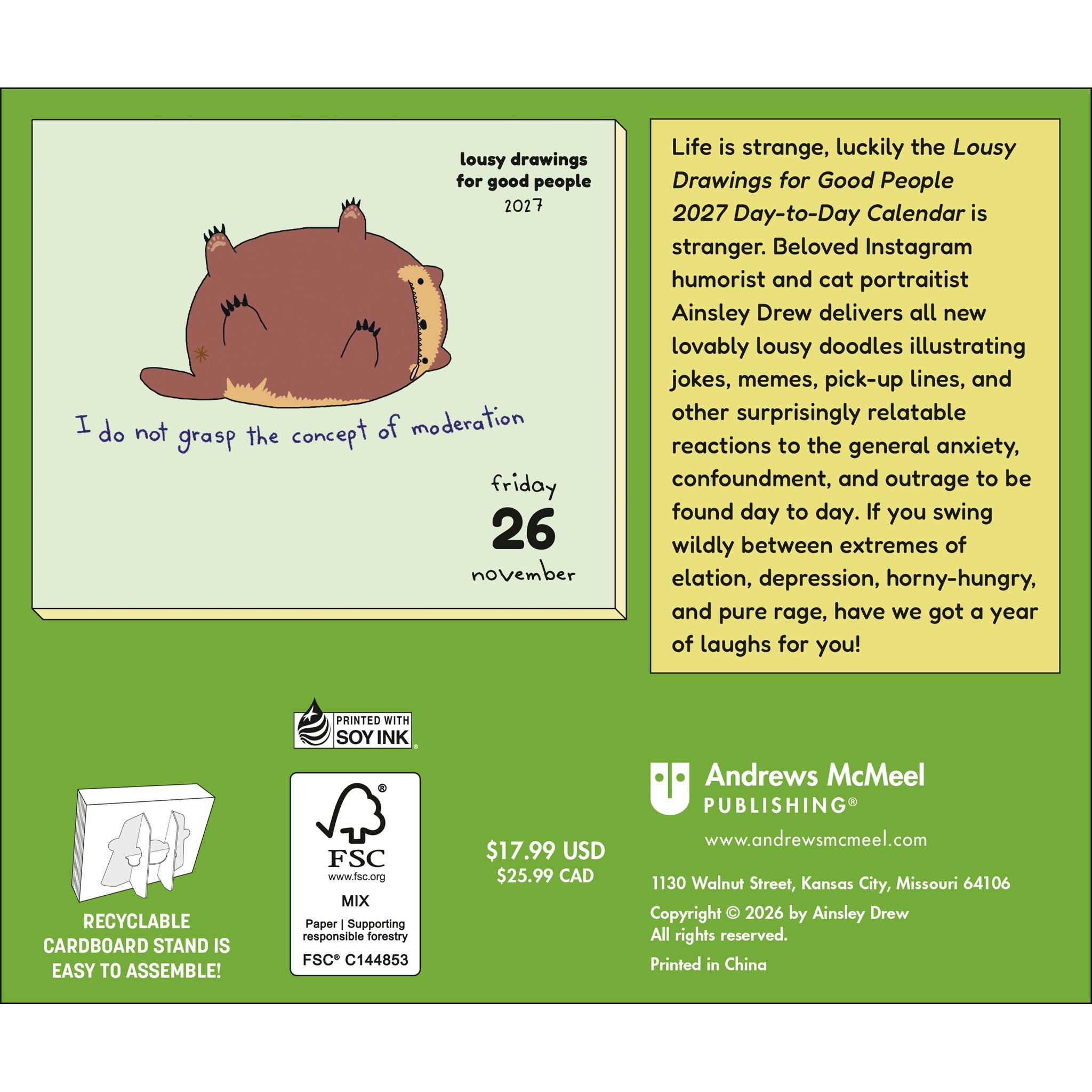 Lousy Drawings for Good People 2027 Box Calendar - Online Only