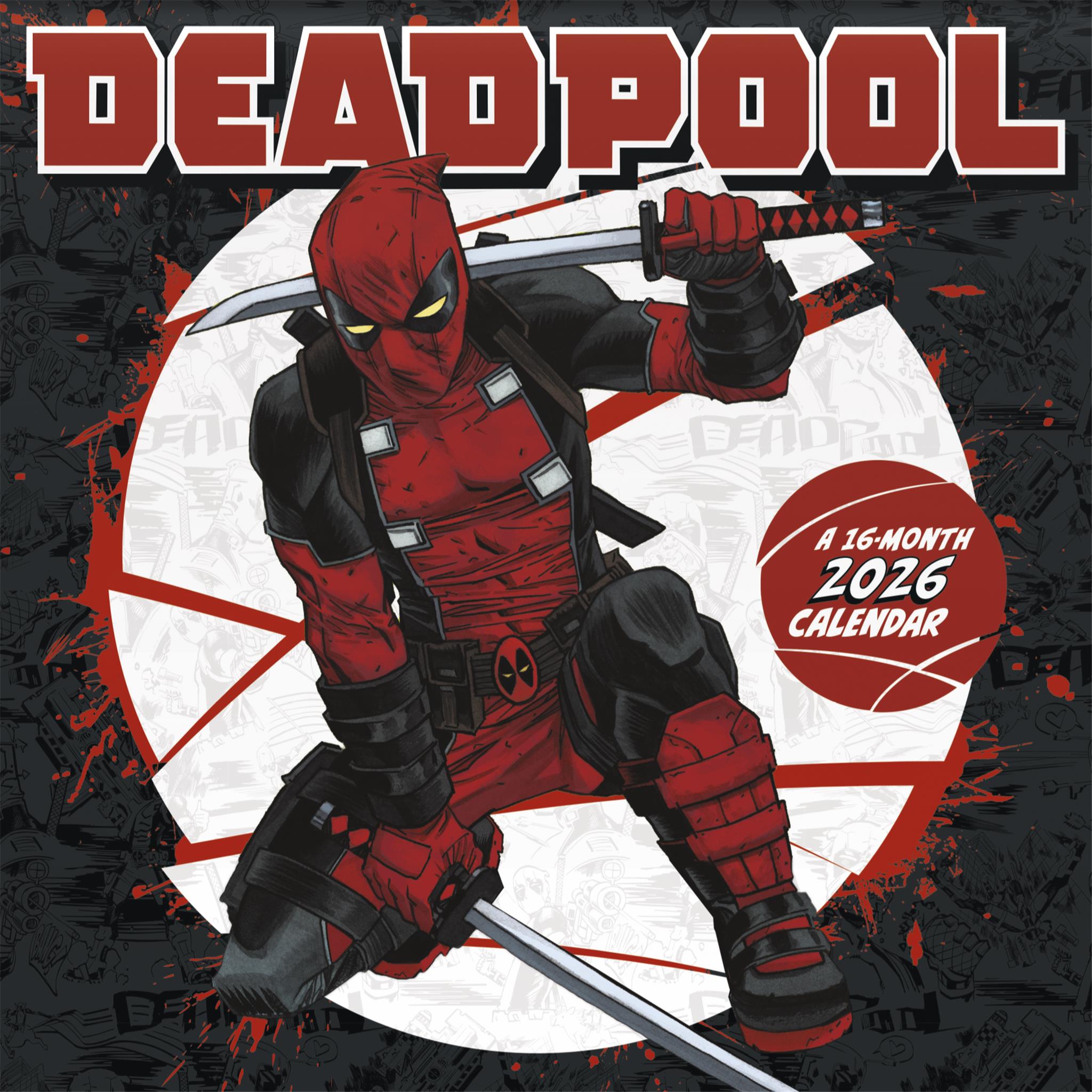Deadpool 2026 Wall Calendar