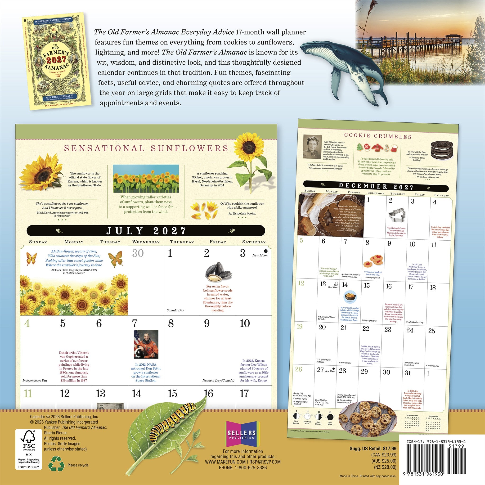 Old Farmer’s Almanac Everyday Advice 2027 Wall Calendar