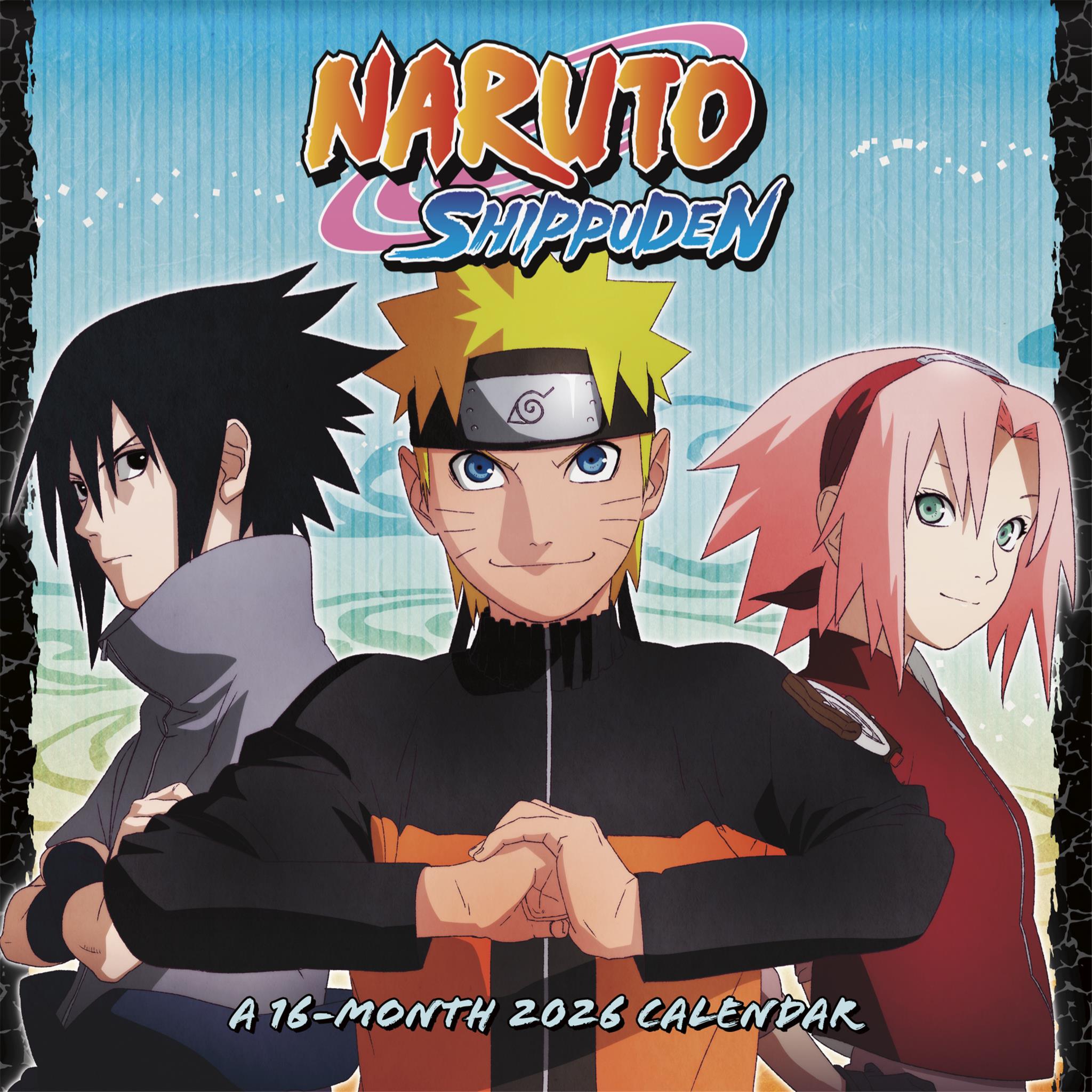 Naruto Shippuden 2026 Wall Calendar