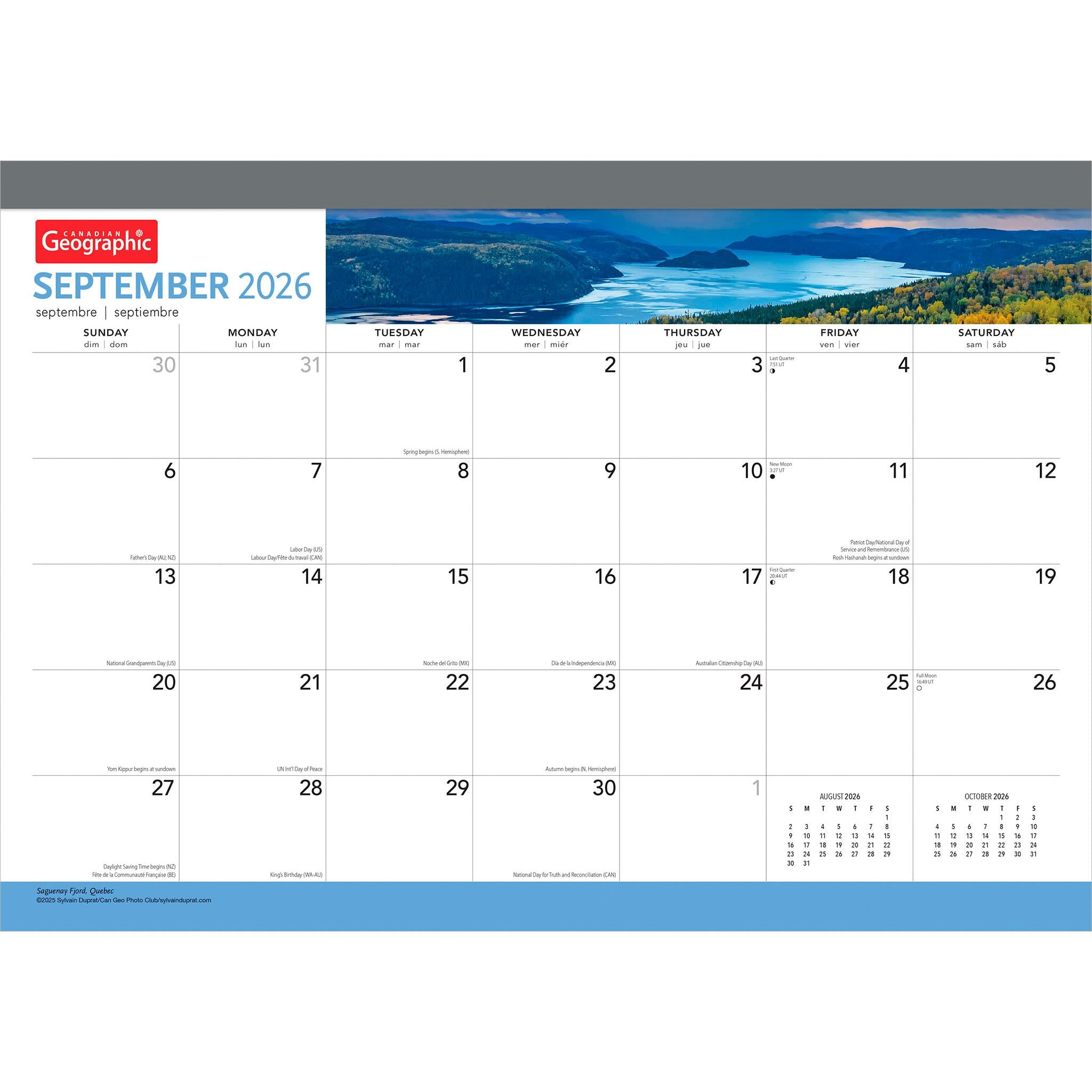 Canadian Geographic 2026 Desk Pad Calendar