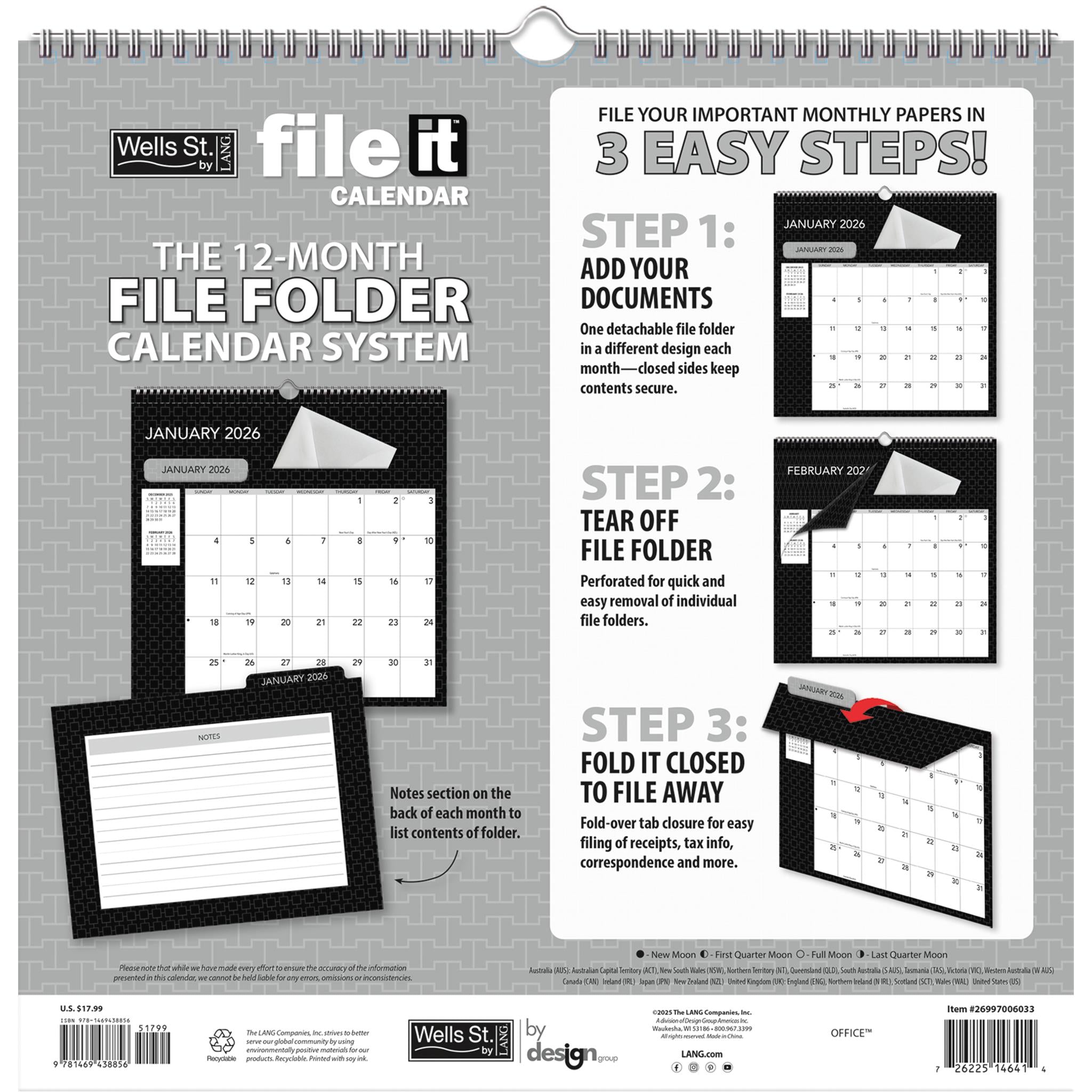 Office File It 2026 Wall Calendar