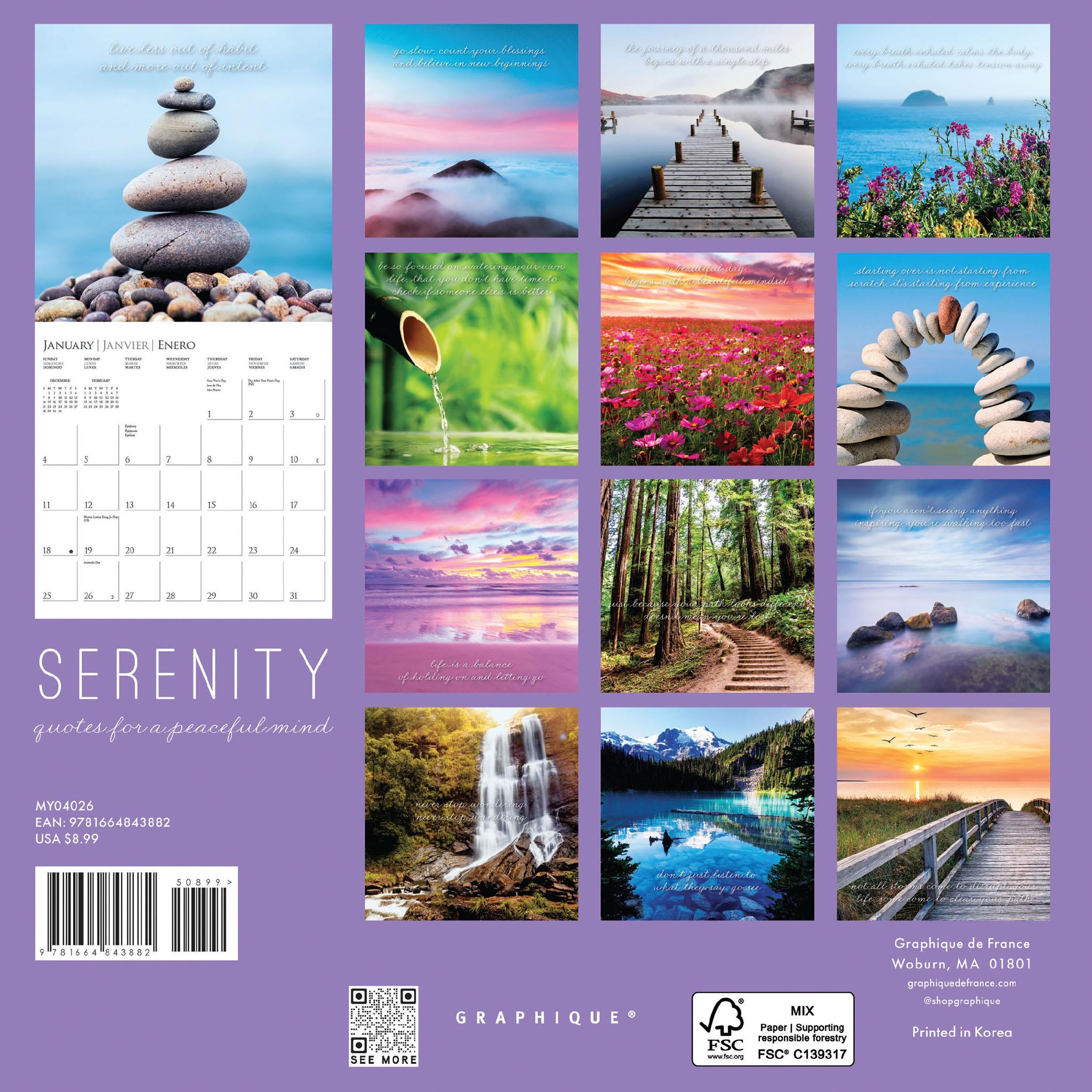 Serenity 2026 Mini Calendar - Online Only