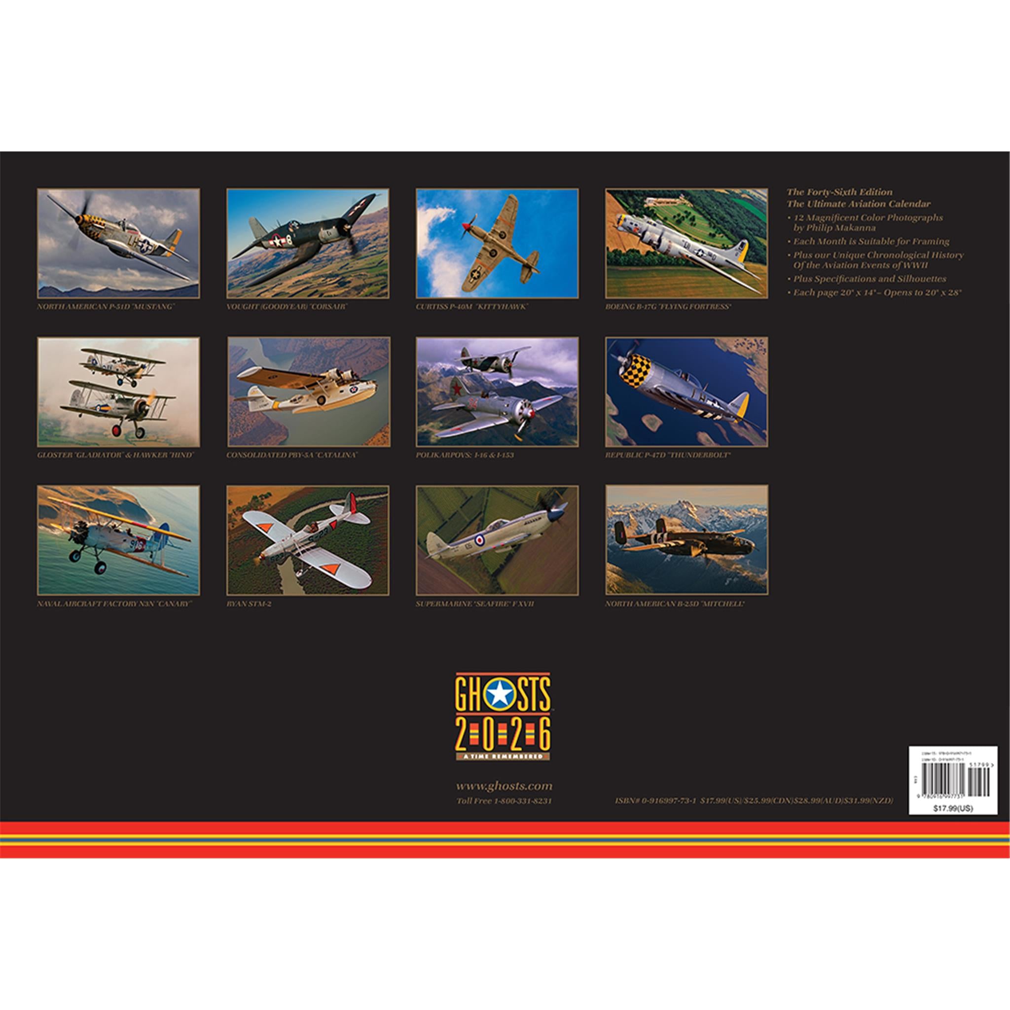 Ghosts A Time Remembered Oversized 2026 Wall Calendar