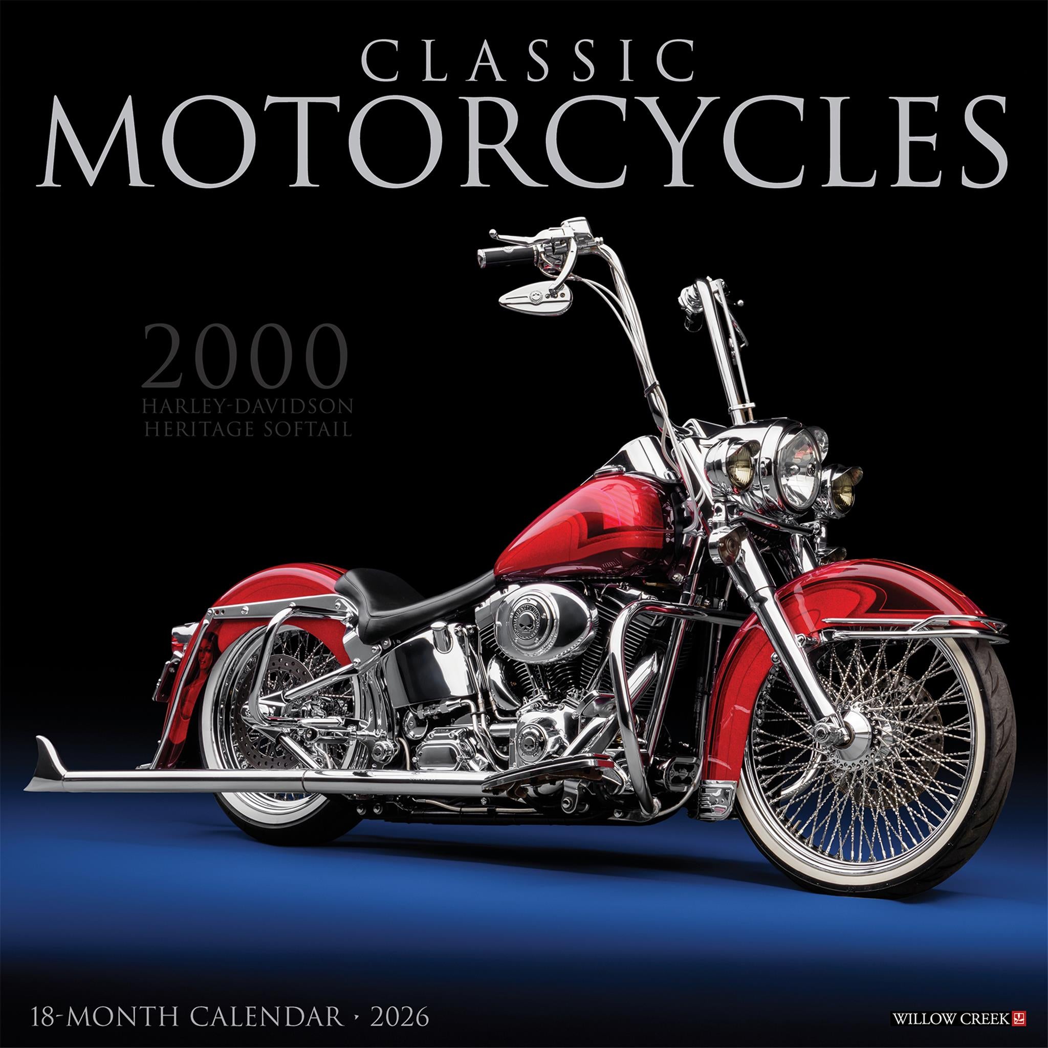 Classic Motorcycles 2026 Wall Calendar