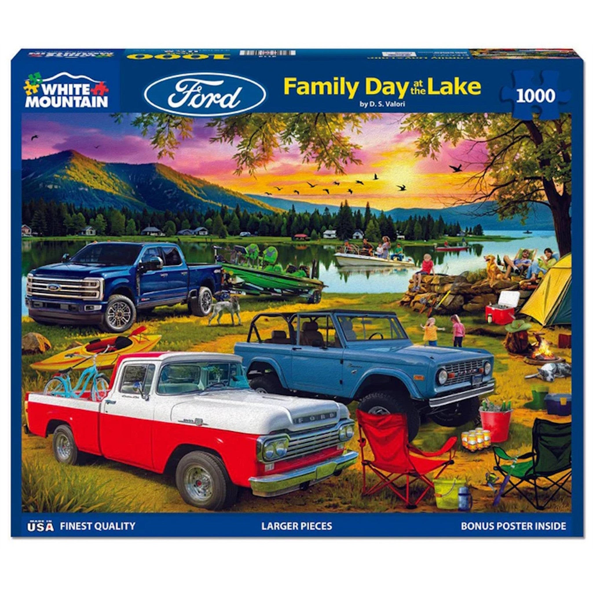 Family Day At The Lake 1000 Piece Puzzle