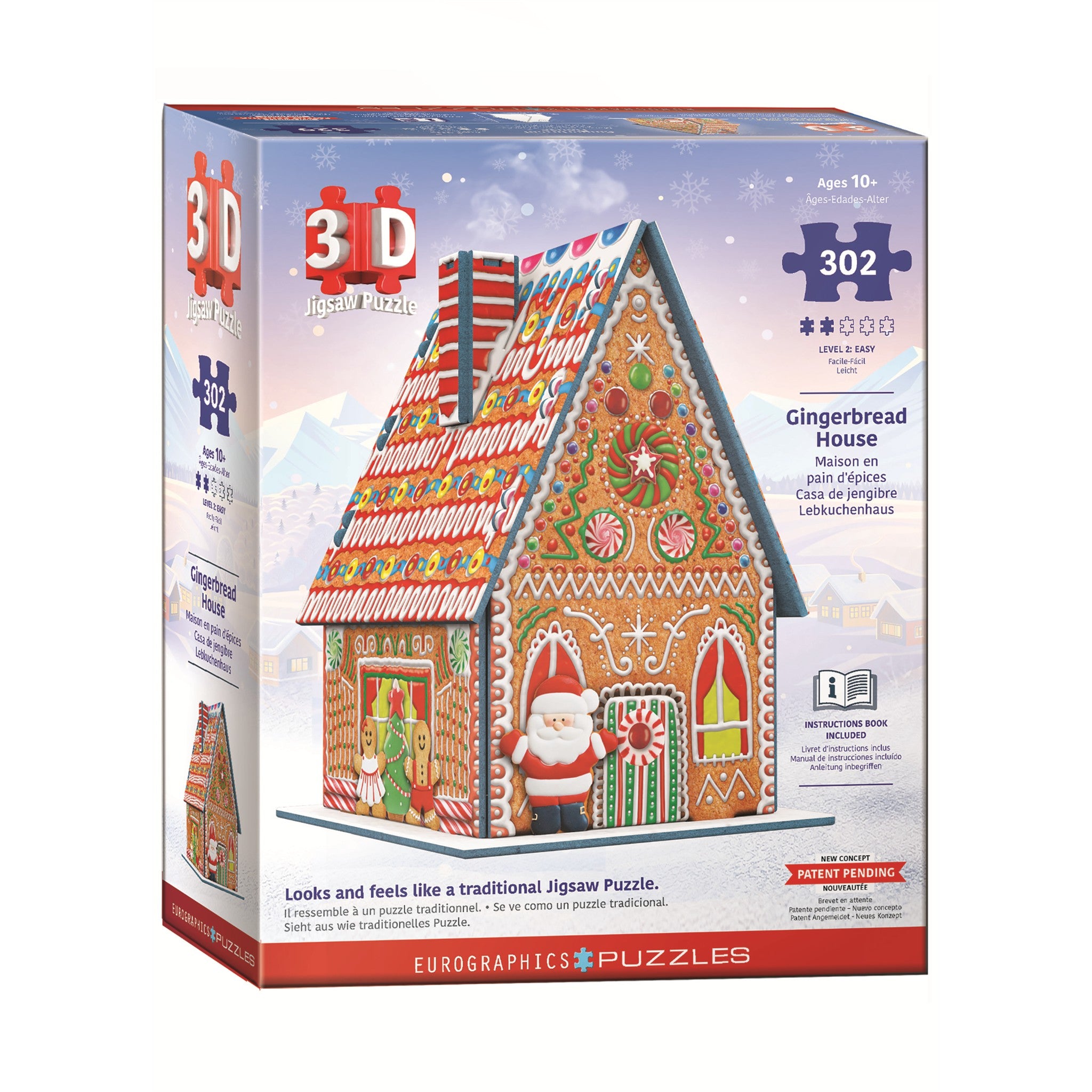 Gingerbread House 3D Puzzle 302 Pieces