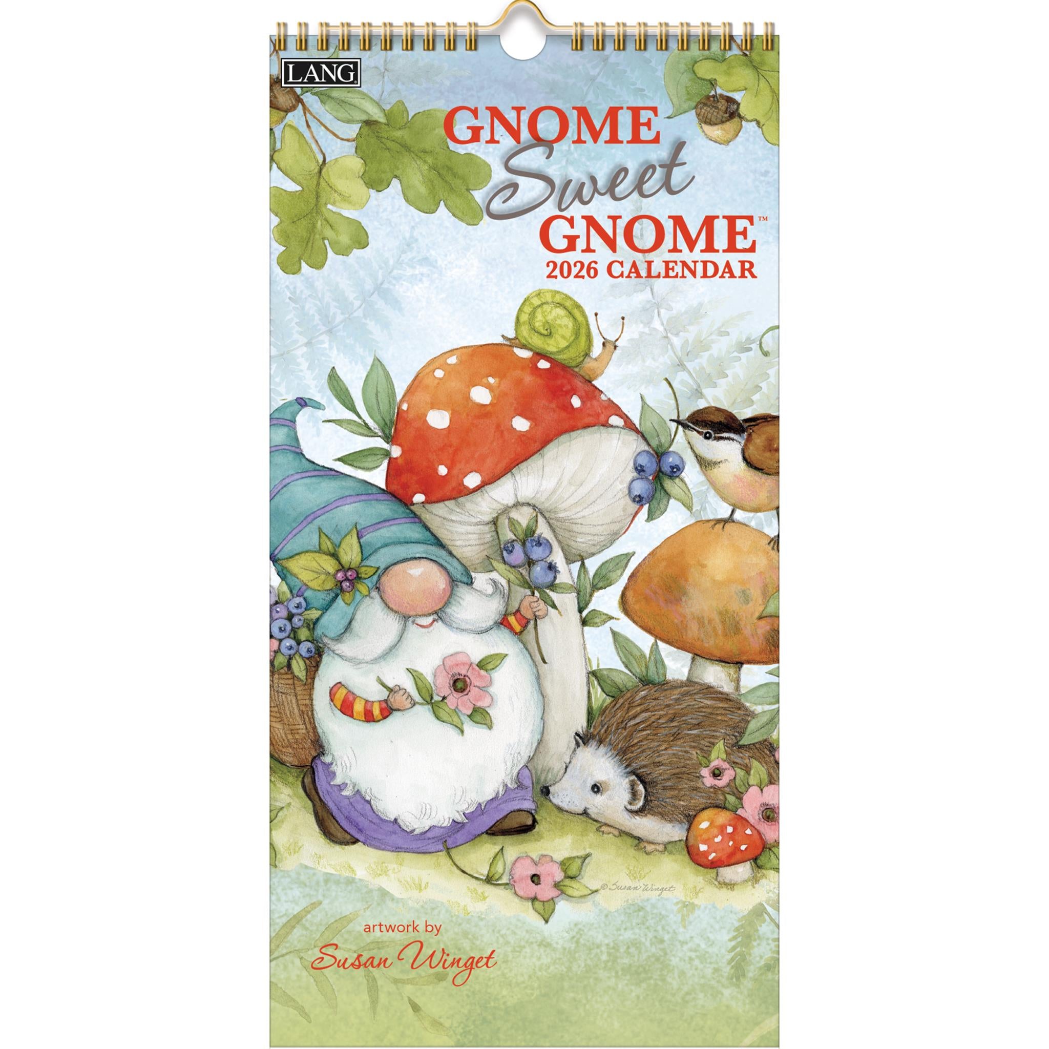 Gnome Sweet Gnome 2026 Slim Calendar