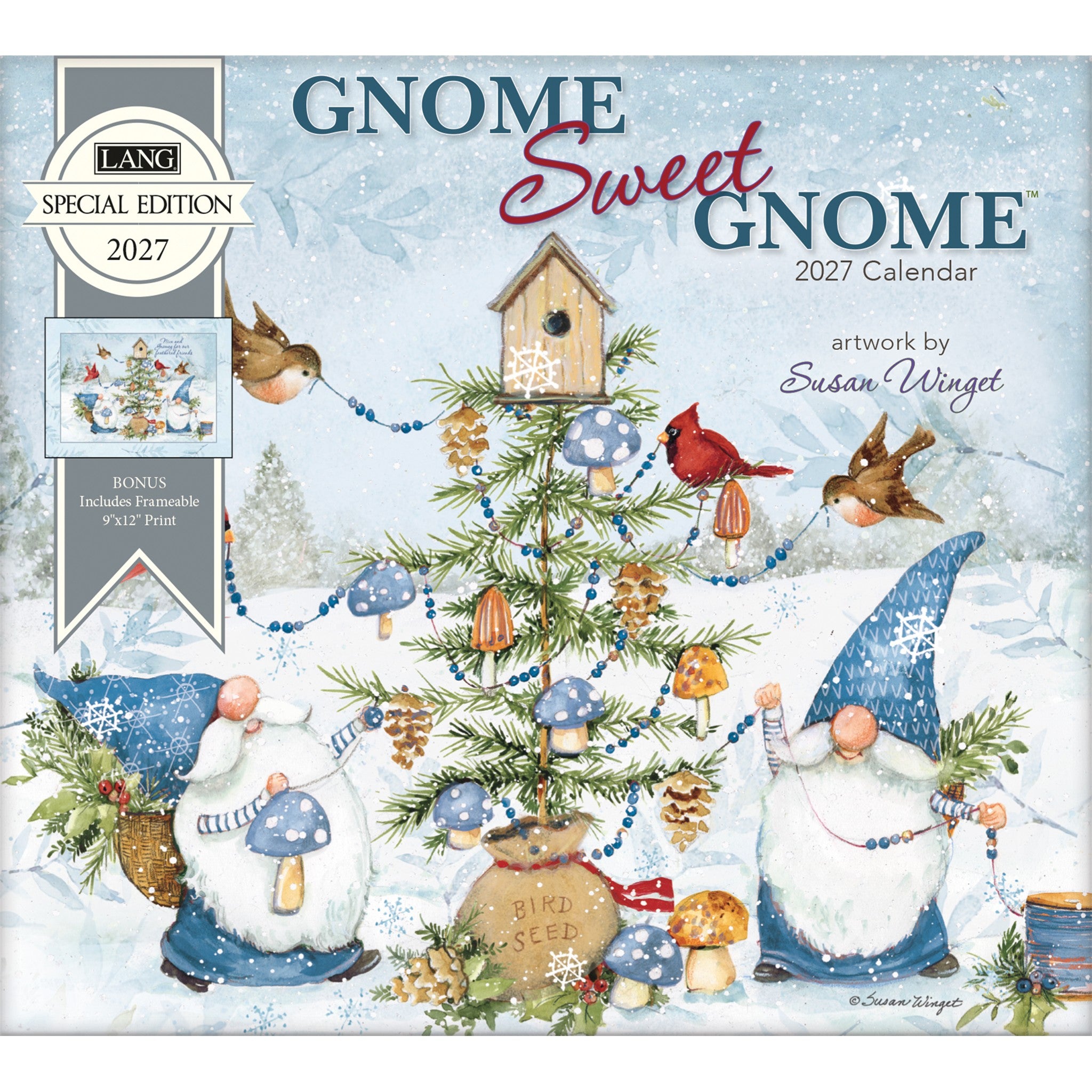 Gnome Sweet Gnome Special Edition with Print 2027 Wall Calendar