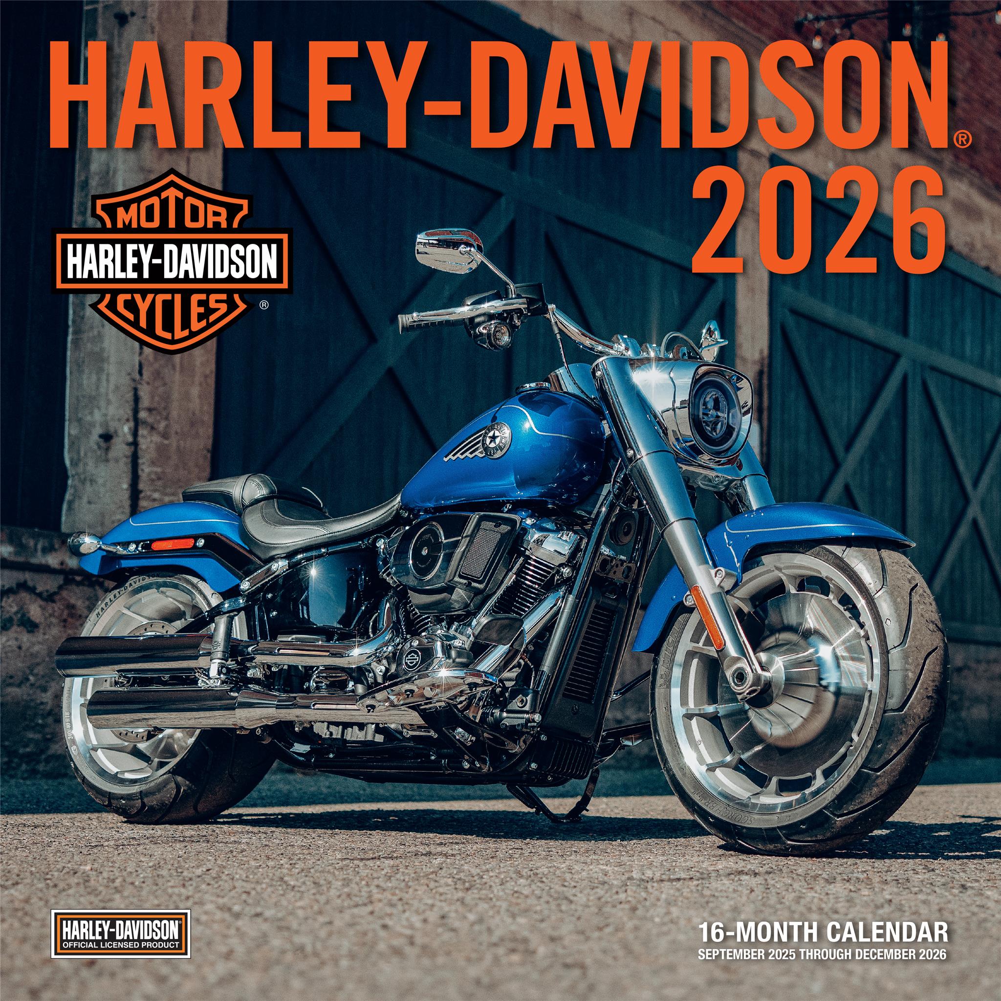 Harley Davidson Wall 2026 Calendar