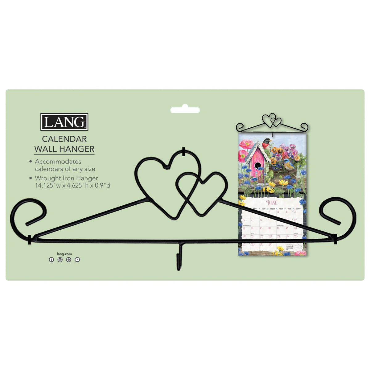 Heart Wrought Iron Calendar Hanger - Calendar Club Canada