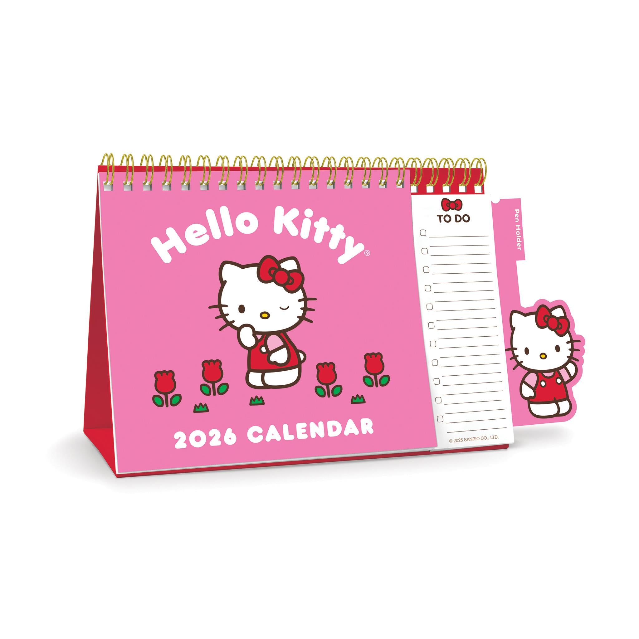 Hello Kitty Playful Pink 2026 Easel Calendar - Online Only