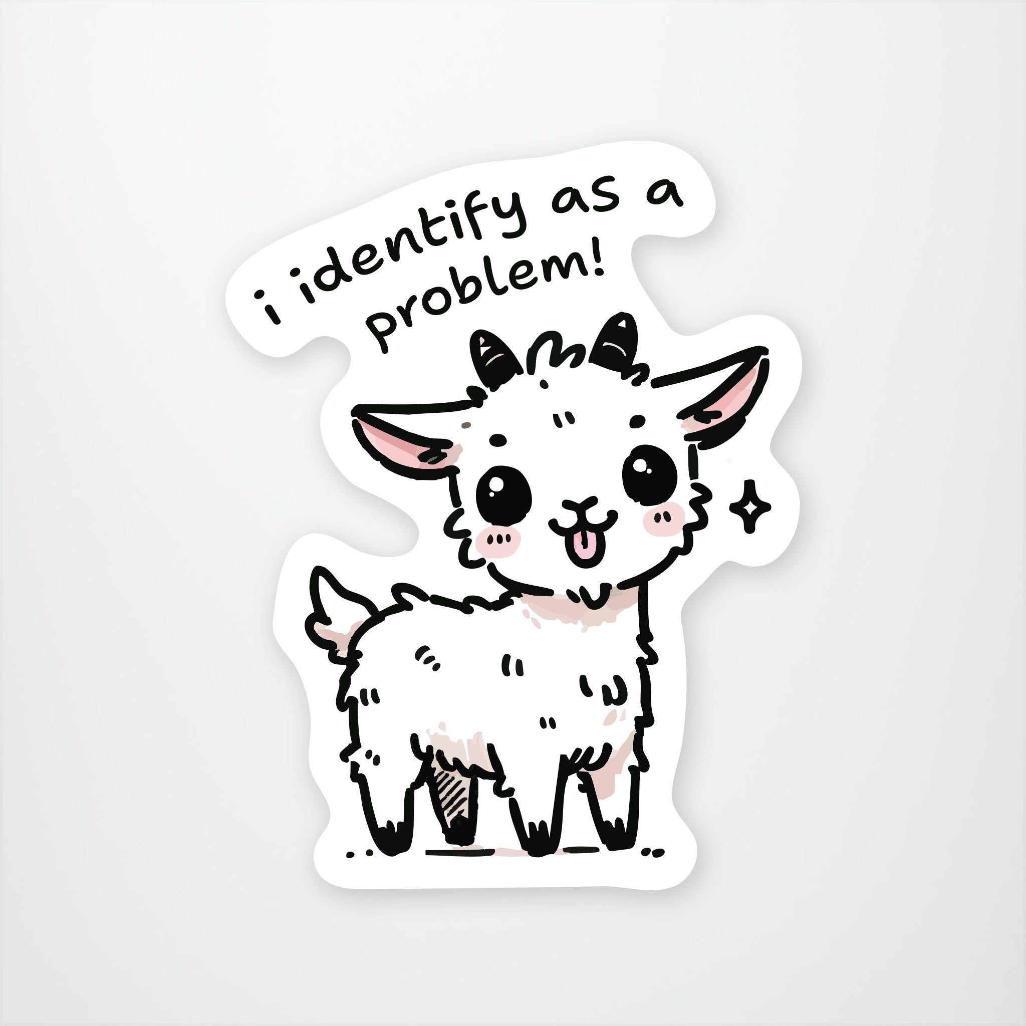 I Identify as a Problem Vinyl Sticker