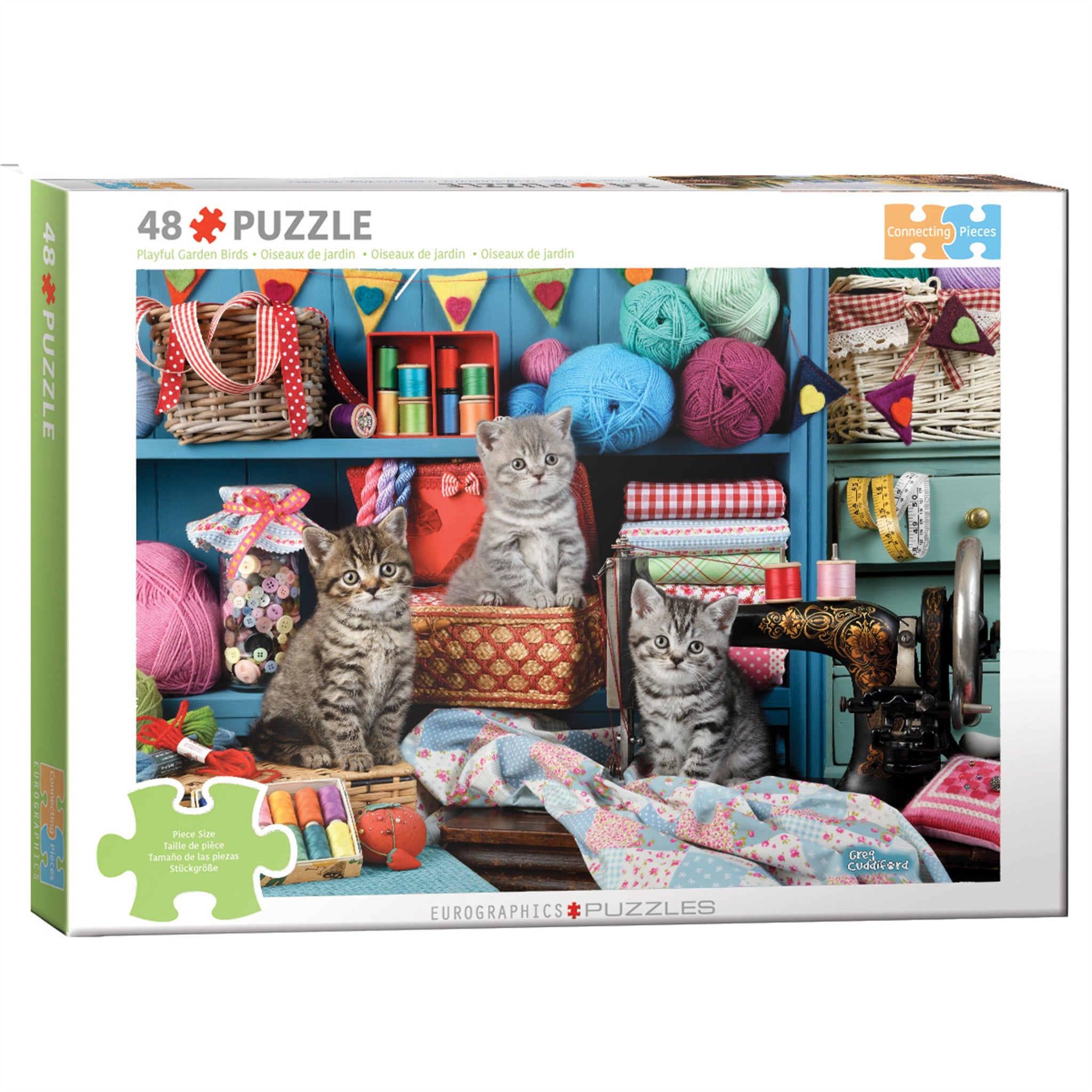 Kittens in Sewing Room 48 Piece Puzzle
