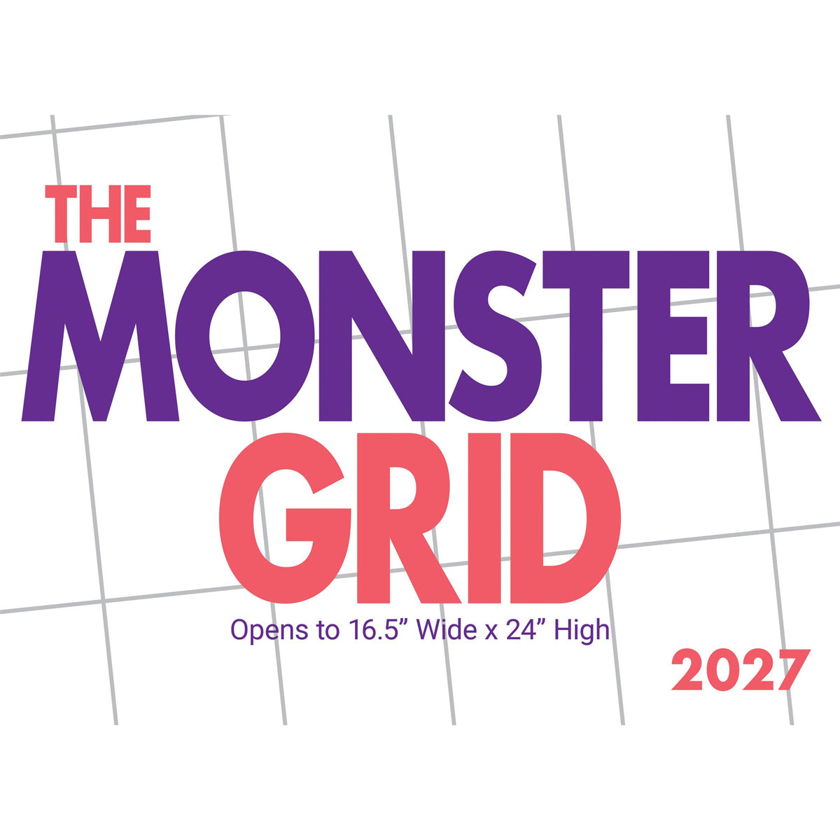 Monster Grid 2027 Wall Calendar