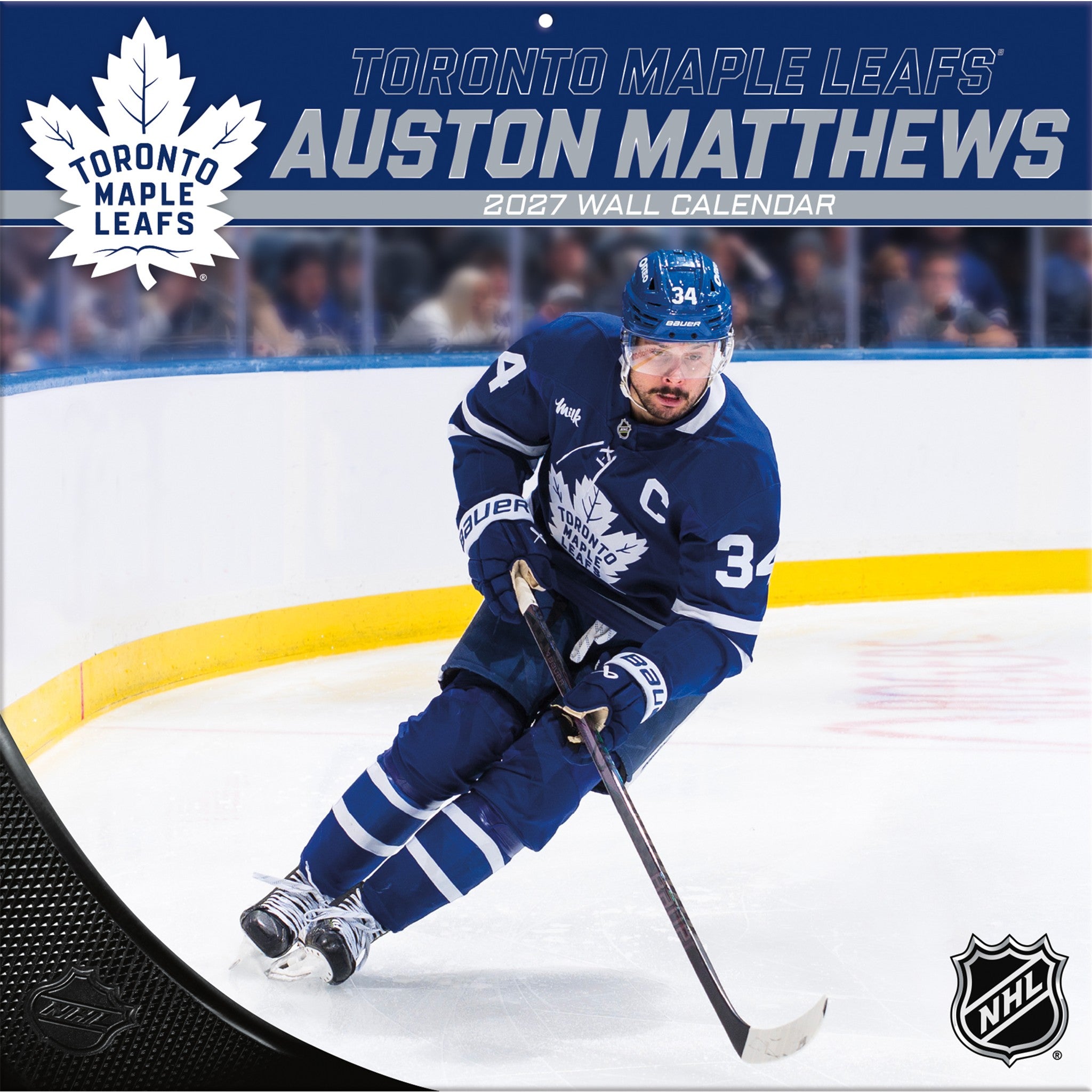 NHL Auston Matthews Toronto Maple Leafs 2027 Wall Calendar
