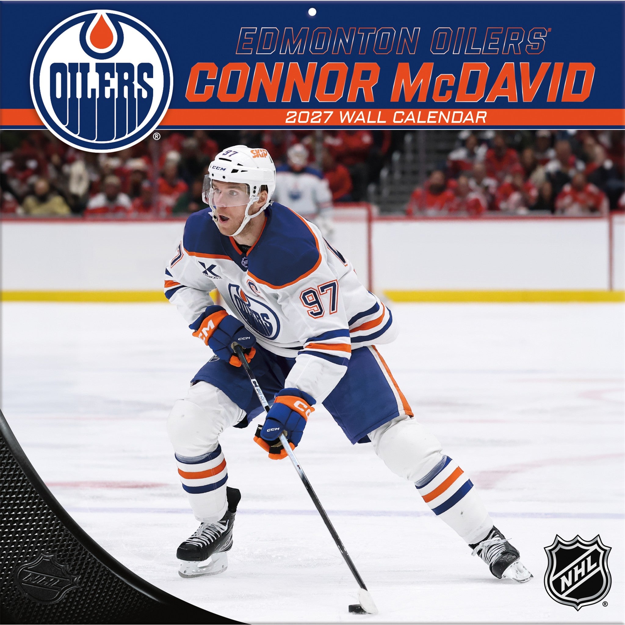 NHL Connor Mcdavid Edmonton Oilers 2027 Wall Calendar
