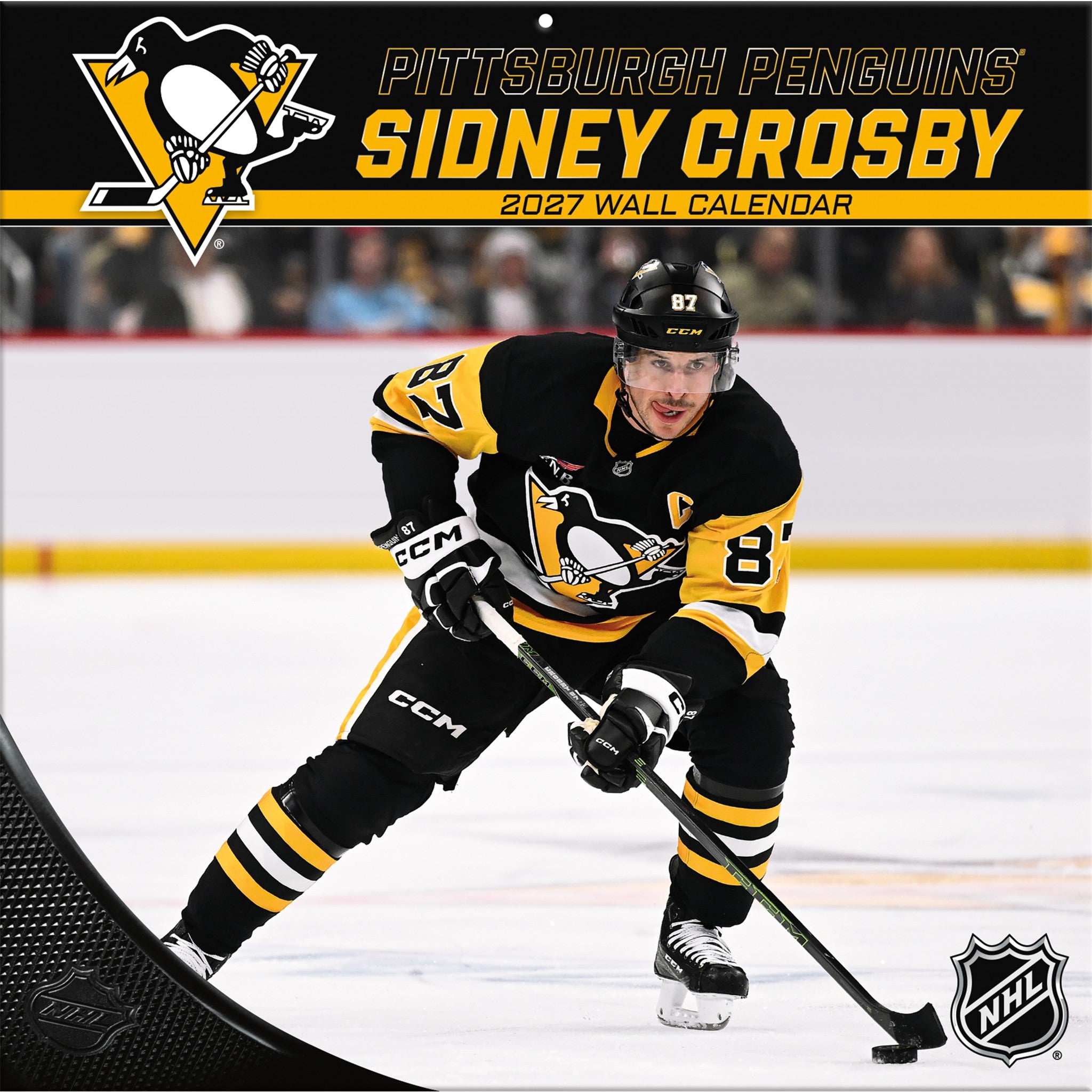 NHL Sidney Crosby Pittsburgh Penguins 2027 Wall Calendar